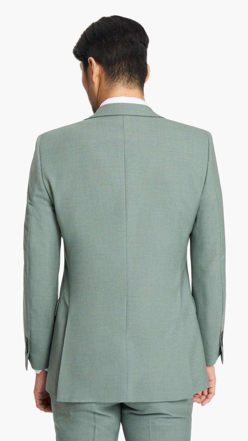 Holland & Sherry Sage Green Hopsack Custom Suit