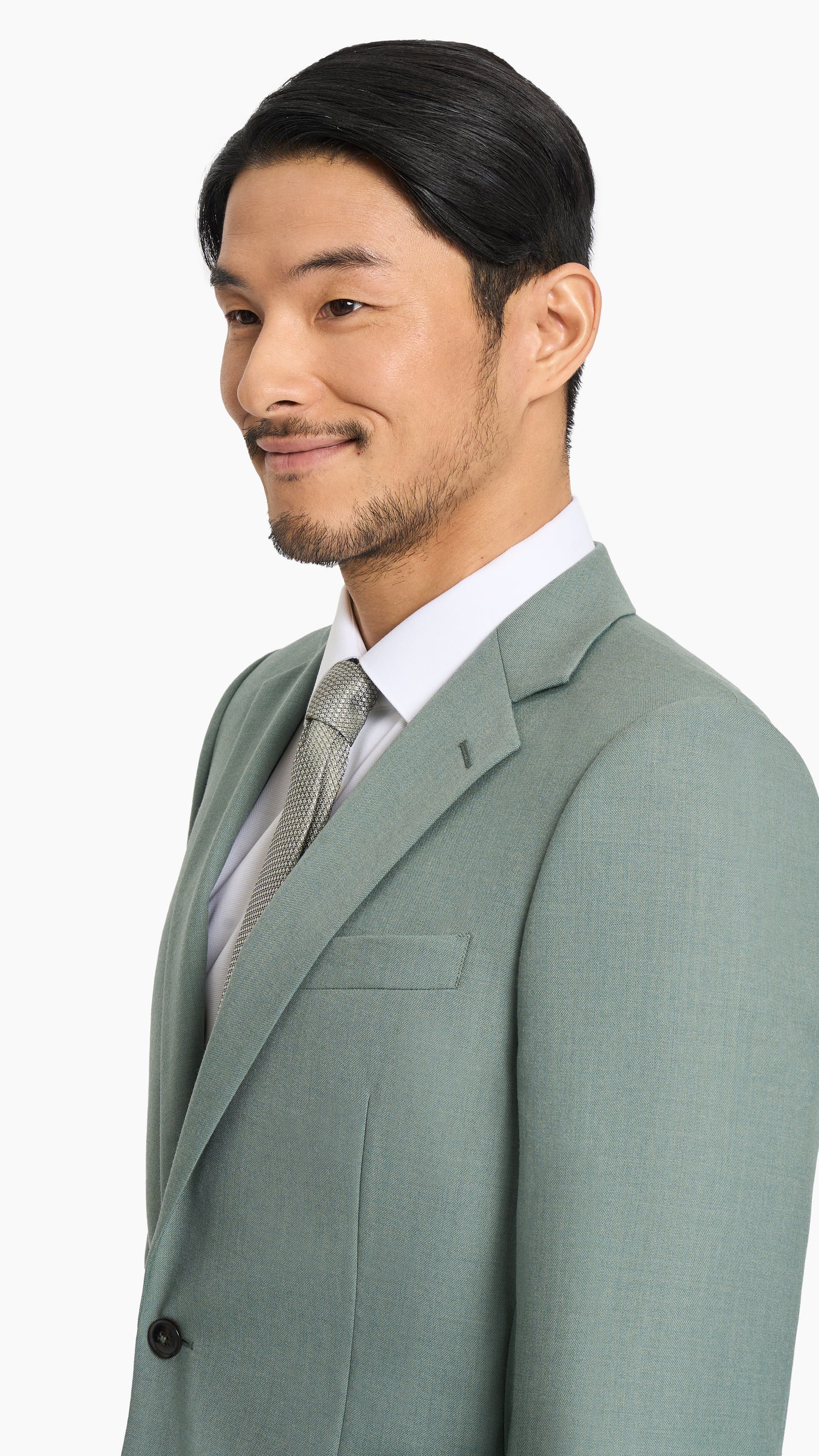 Seafoam Green Hopsack Suit