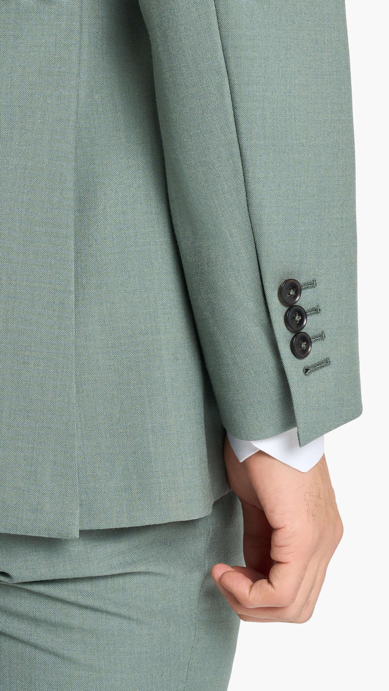 Holland & Sherry Sage Green Hopsack Custom Suit
