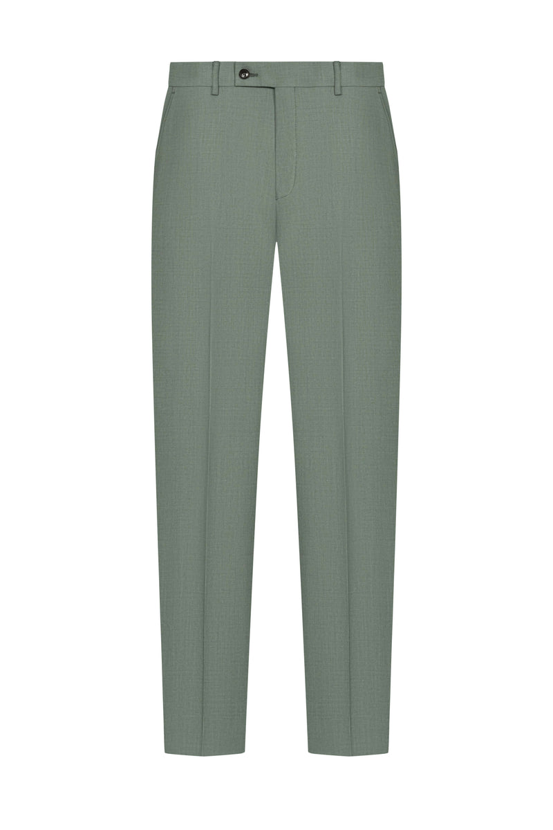 Holland & Sherry Sage Green Hopsack Custom Suit