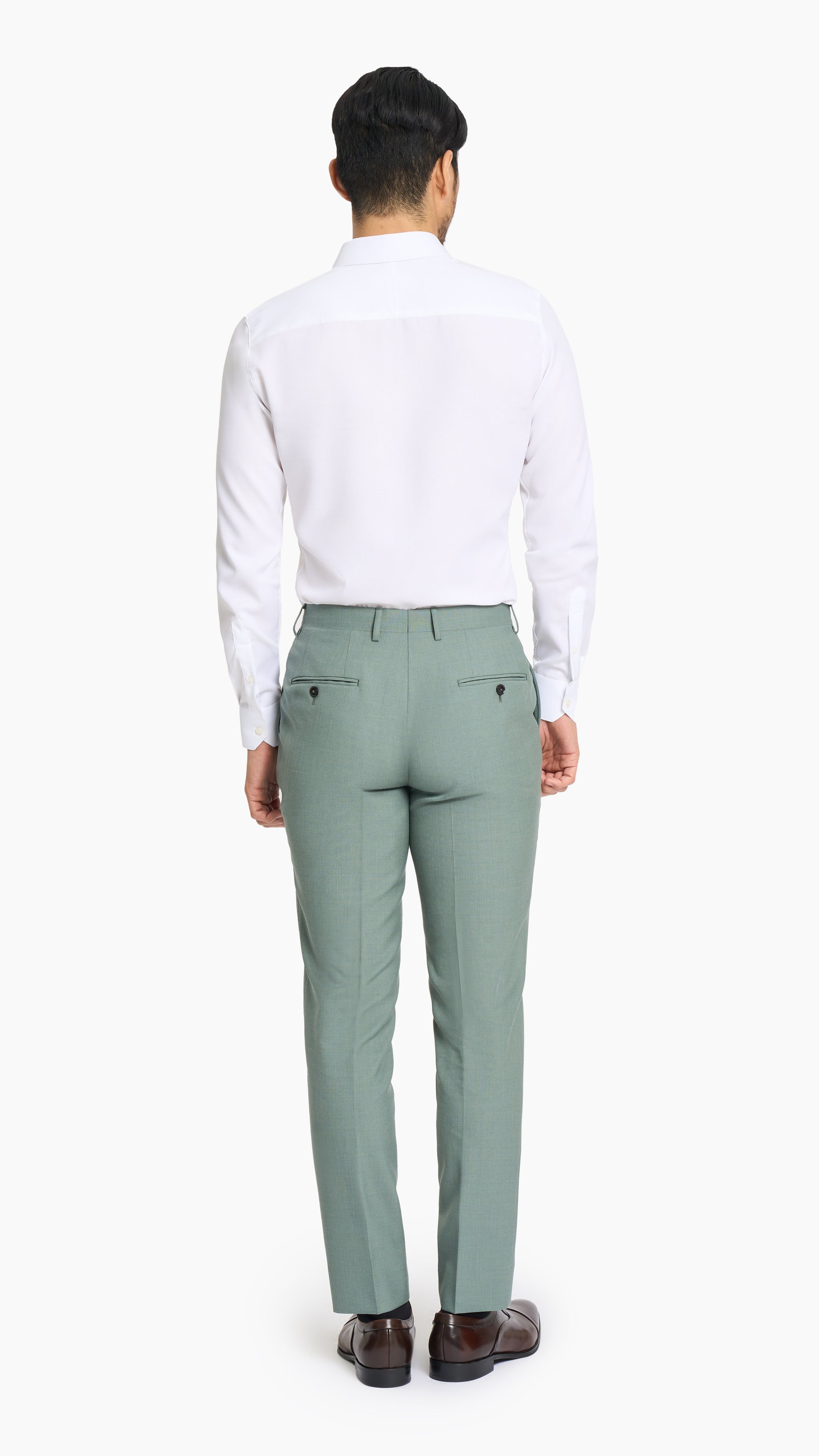 Seafoam Green Hopsack Trouser