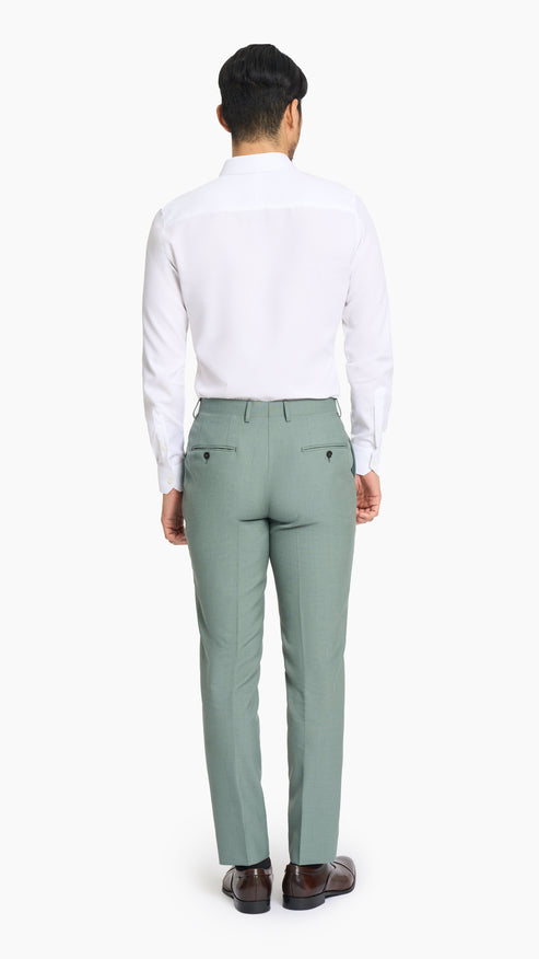 Seafoam Green Hopsack Trouser