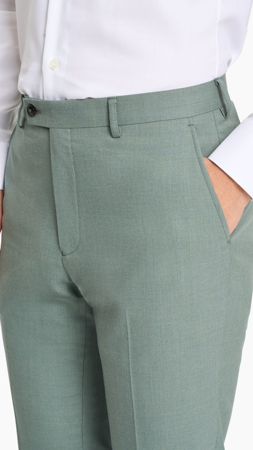 Seafoam Green Hopsack Trouser