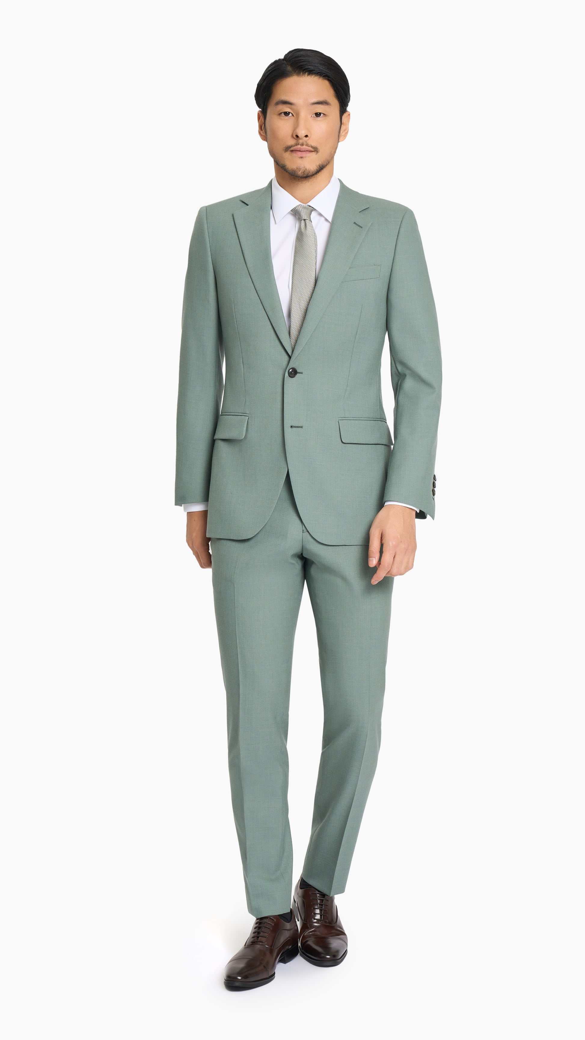 Seafoam Green Hopsack Trouser