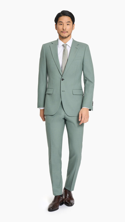 Seafoam Green Hopsack Trouser