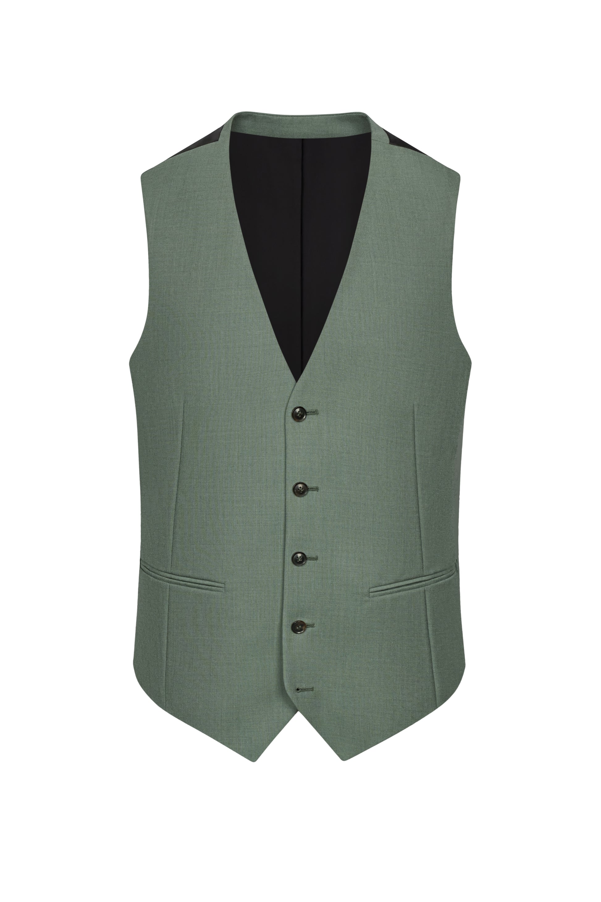 Seafoam Green Hopsack Waistcoat