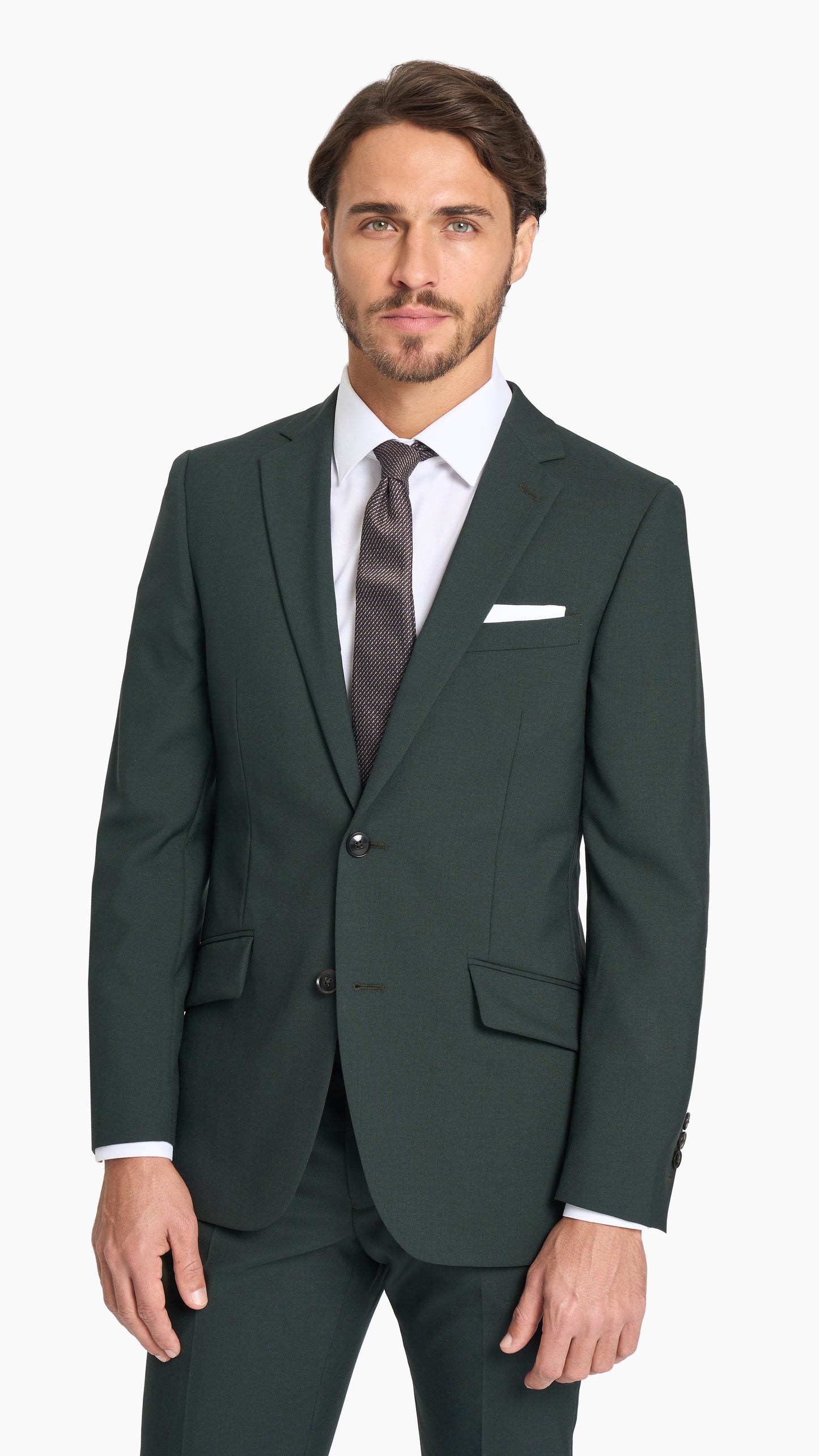 Dark Green Plain Weave Jacket
