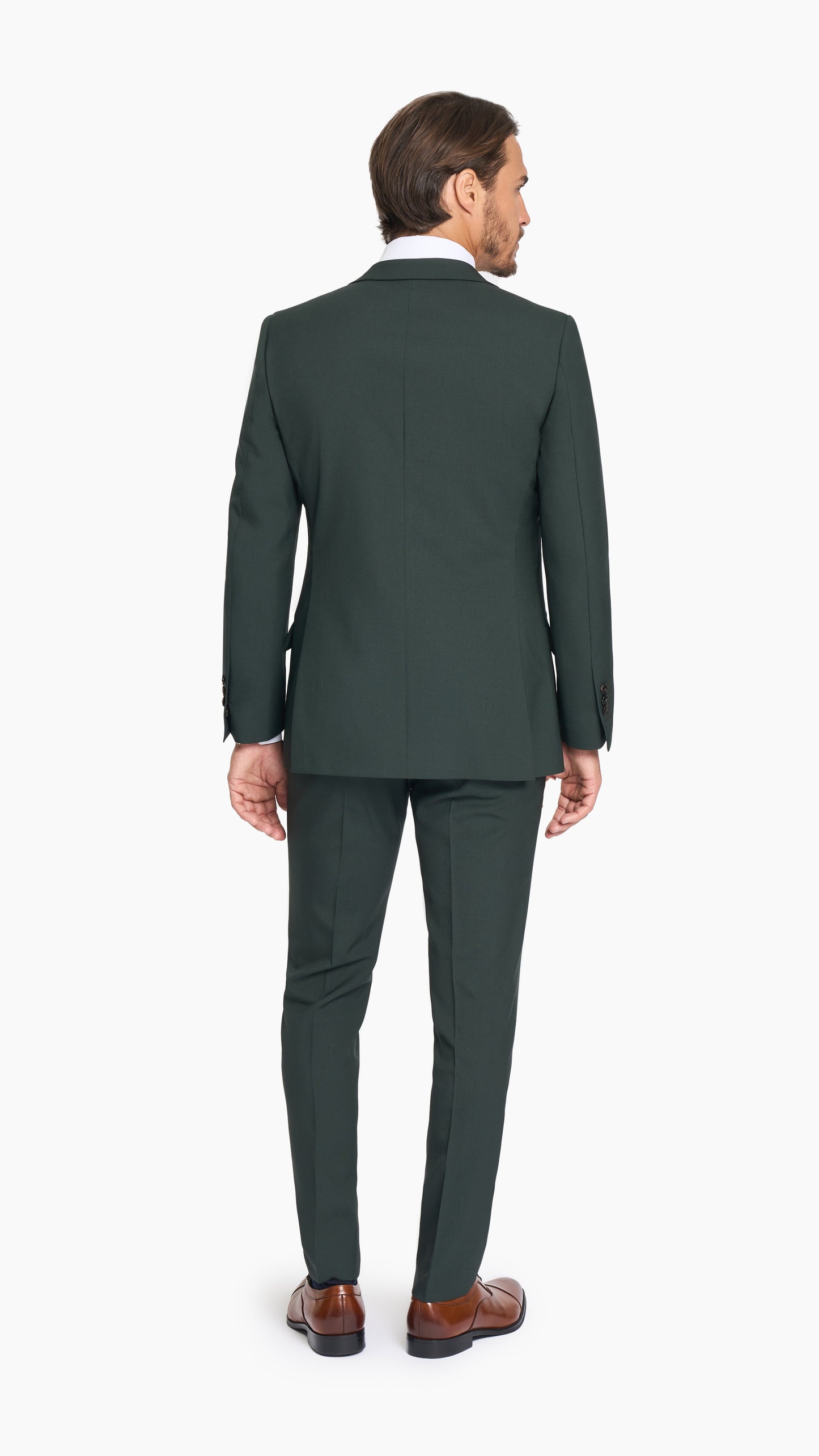 Dark Green Plain Weave Suit