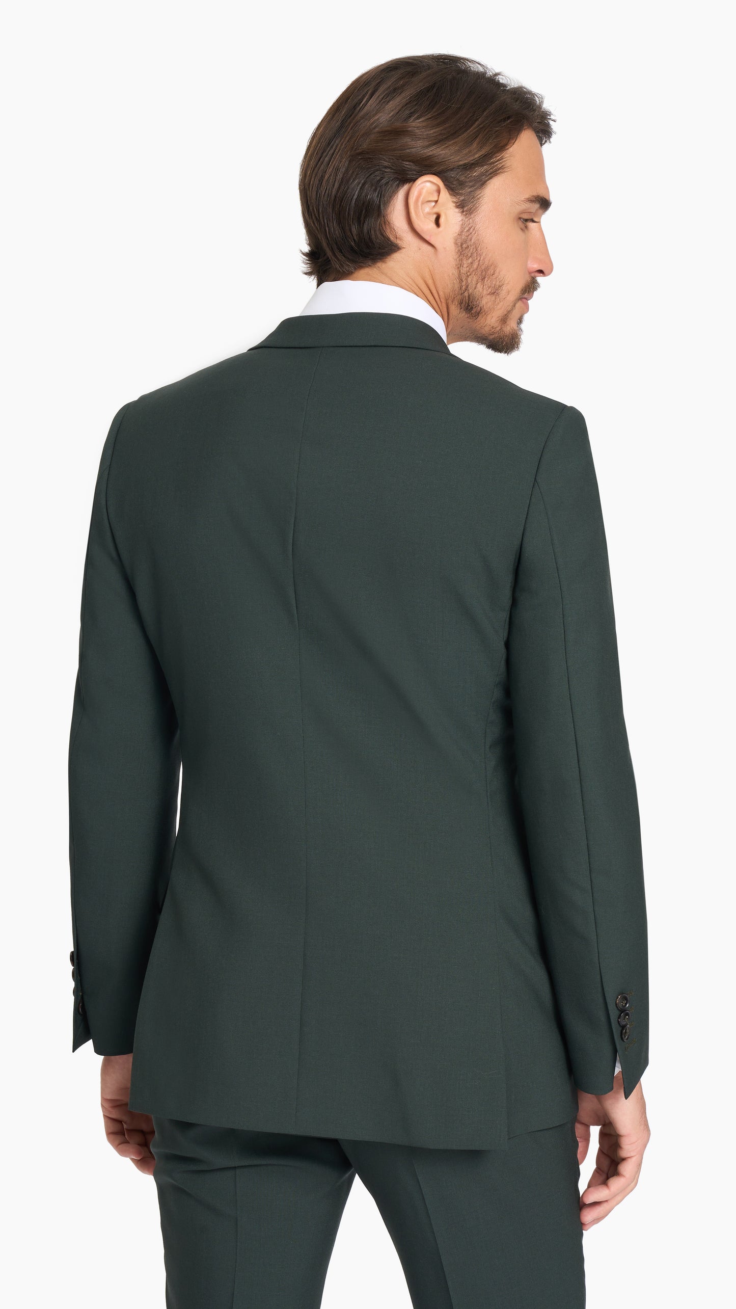 Dark Green Plain Weave Suit