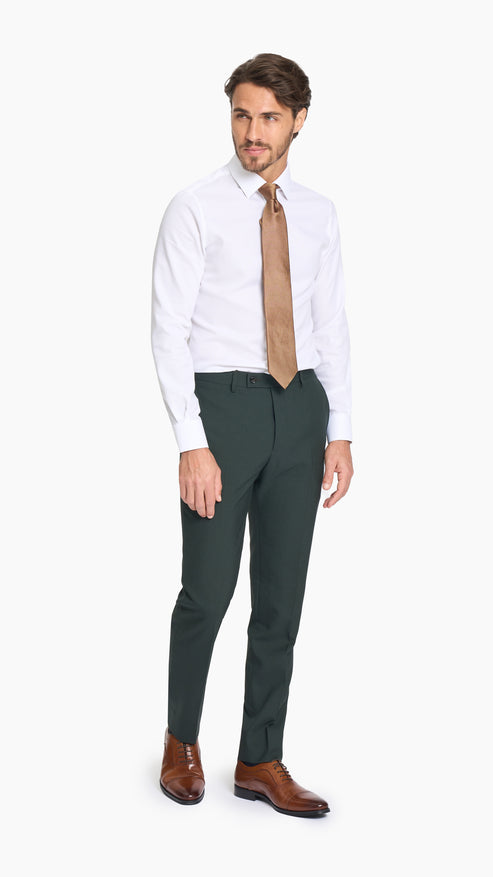 Dark Green Plain Weave Trouser