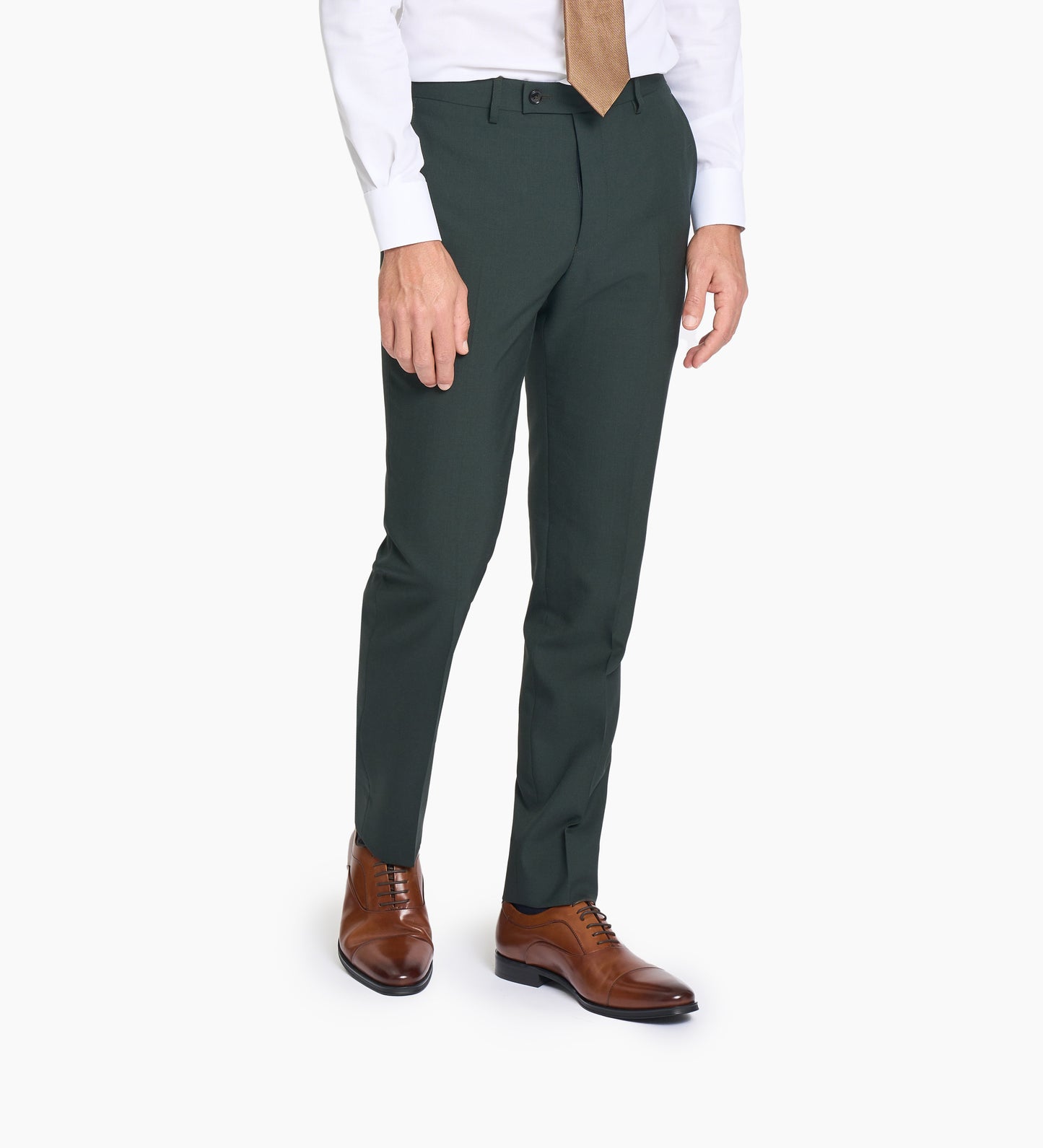 Dark Green Plain Weave Custom Trouser