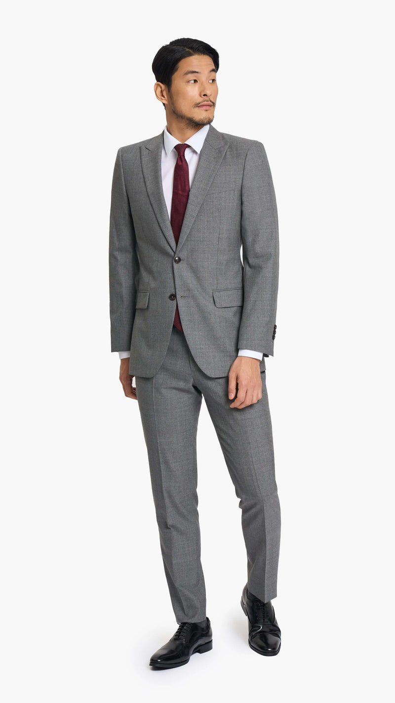 Scabal Cool Grey Plain Weave Custom Suit