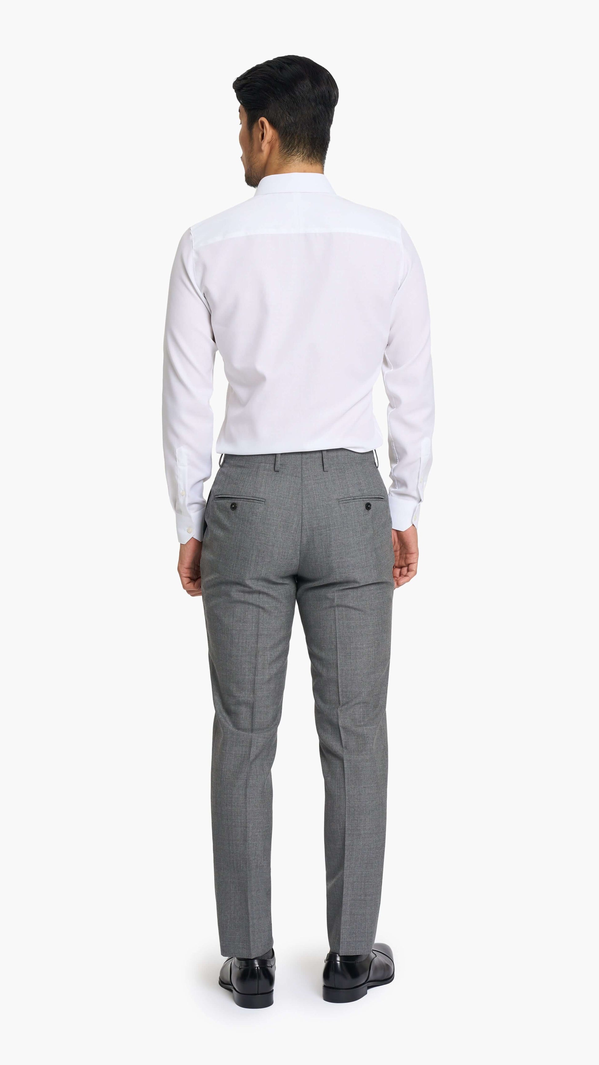 Scabal Cool Grey Plain Weave Custom Suit