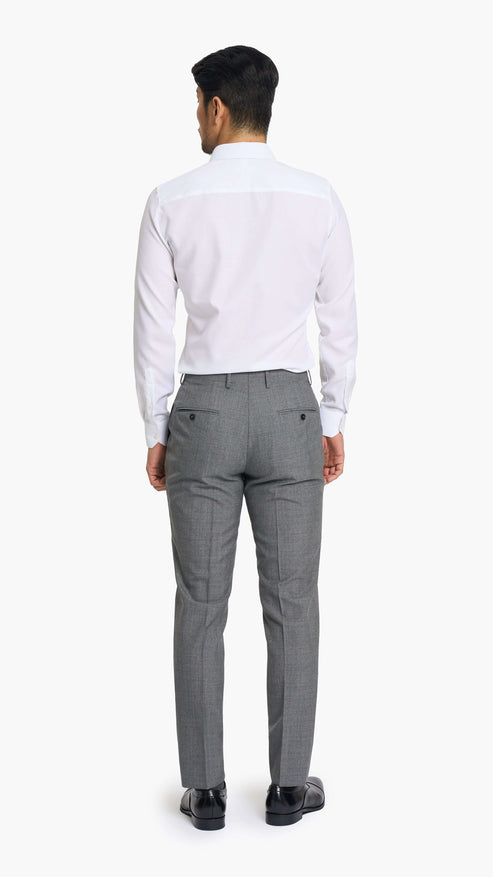 Scabal Cool Grey Plain Weave Custom Suit