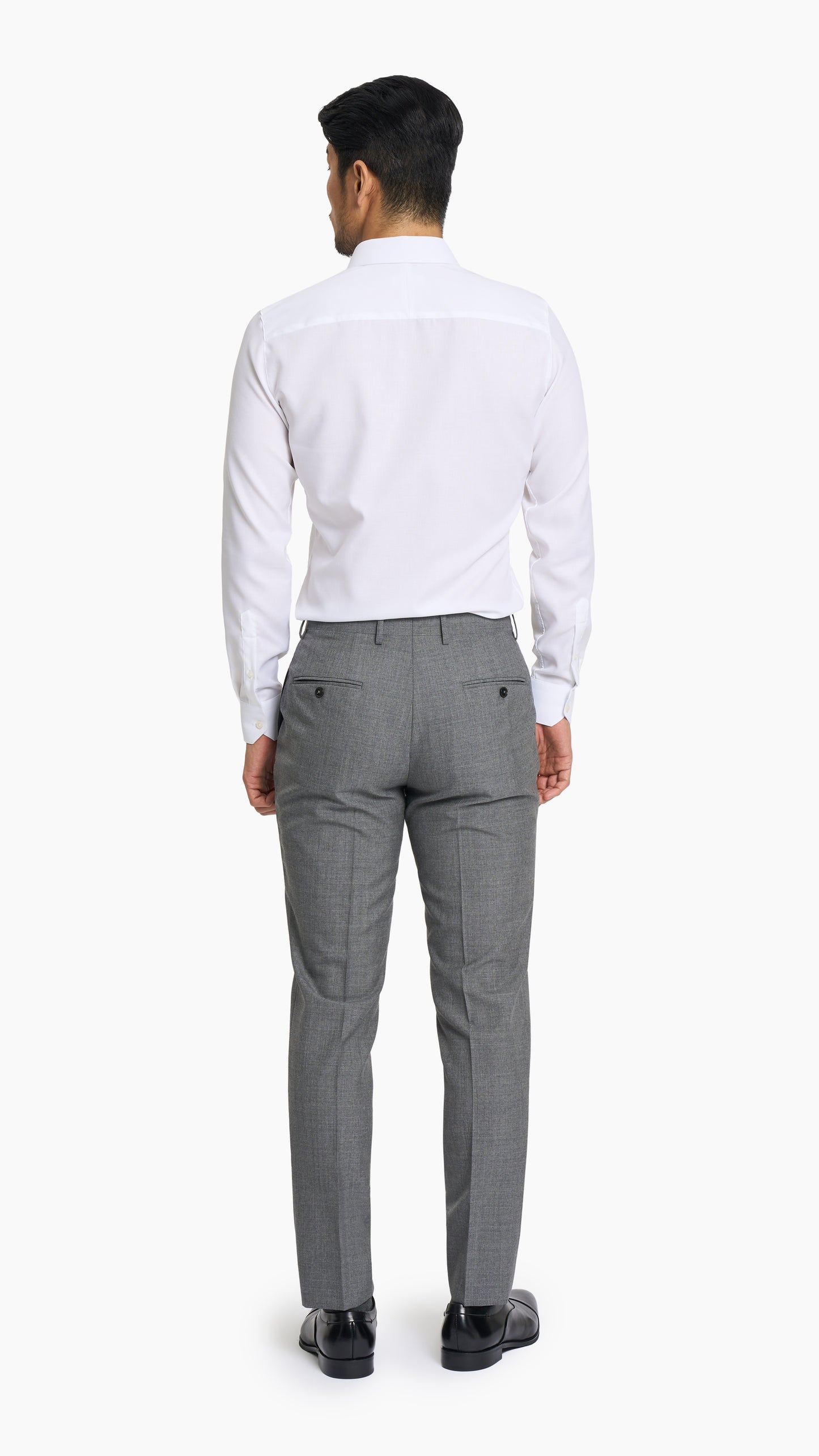 Scabal Cool Grey Plain Weave Custom Suit