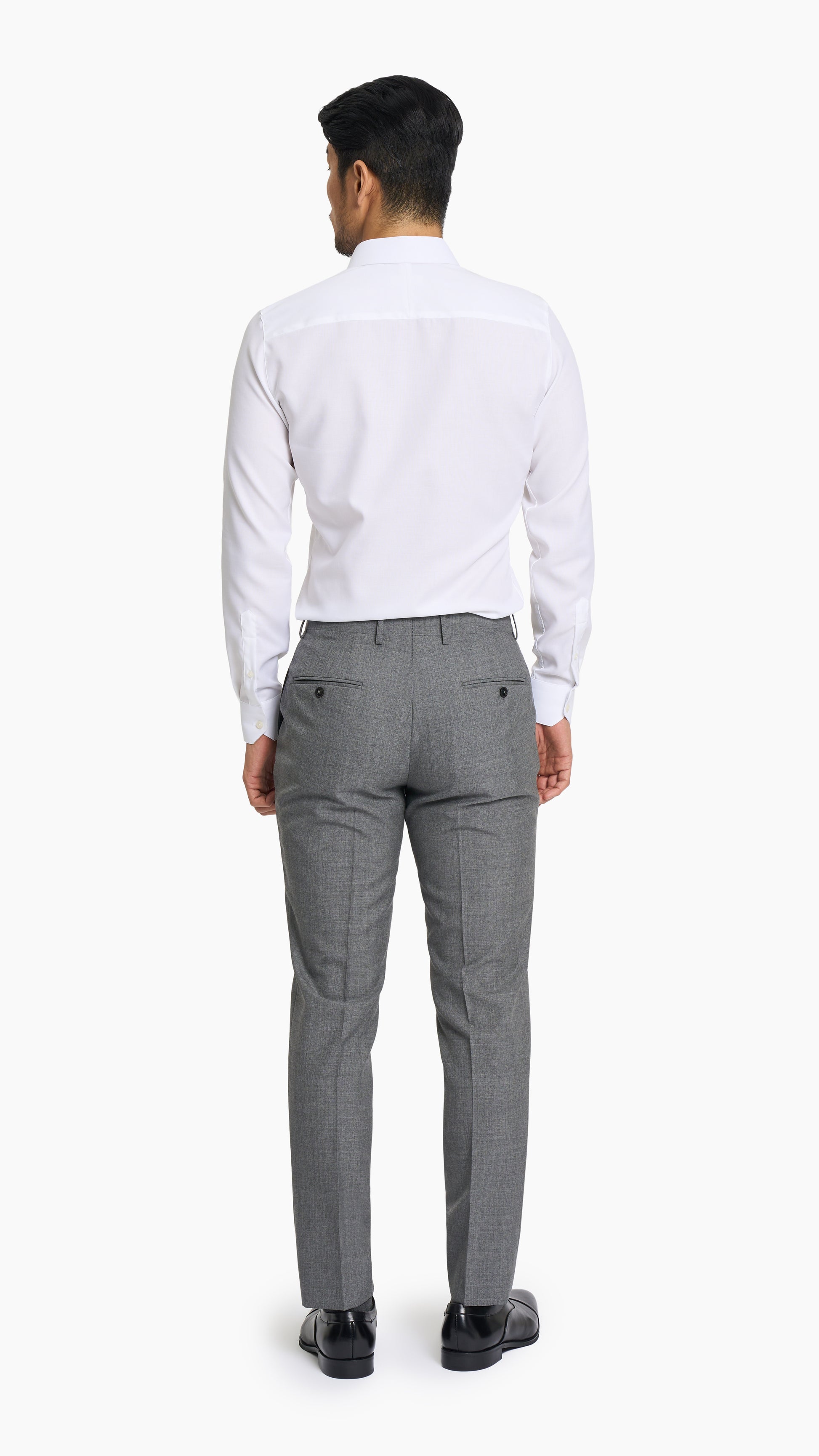 Scabal Cool Grey Plain Weave Custom Suit