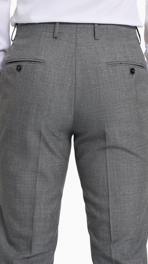 Scabal Cool Grey Plain Weave Custom Suit