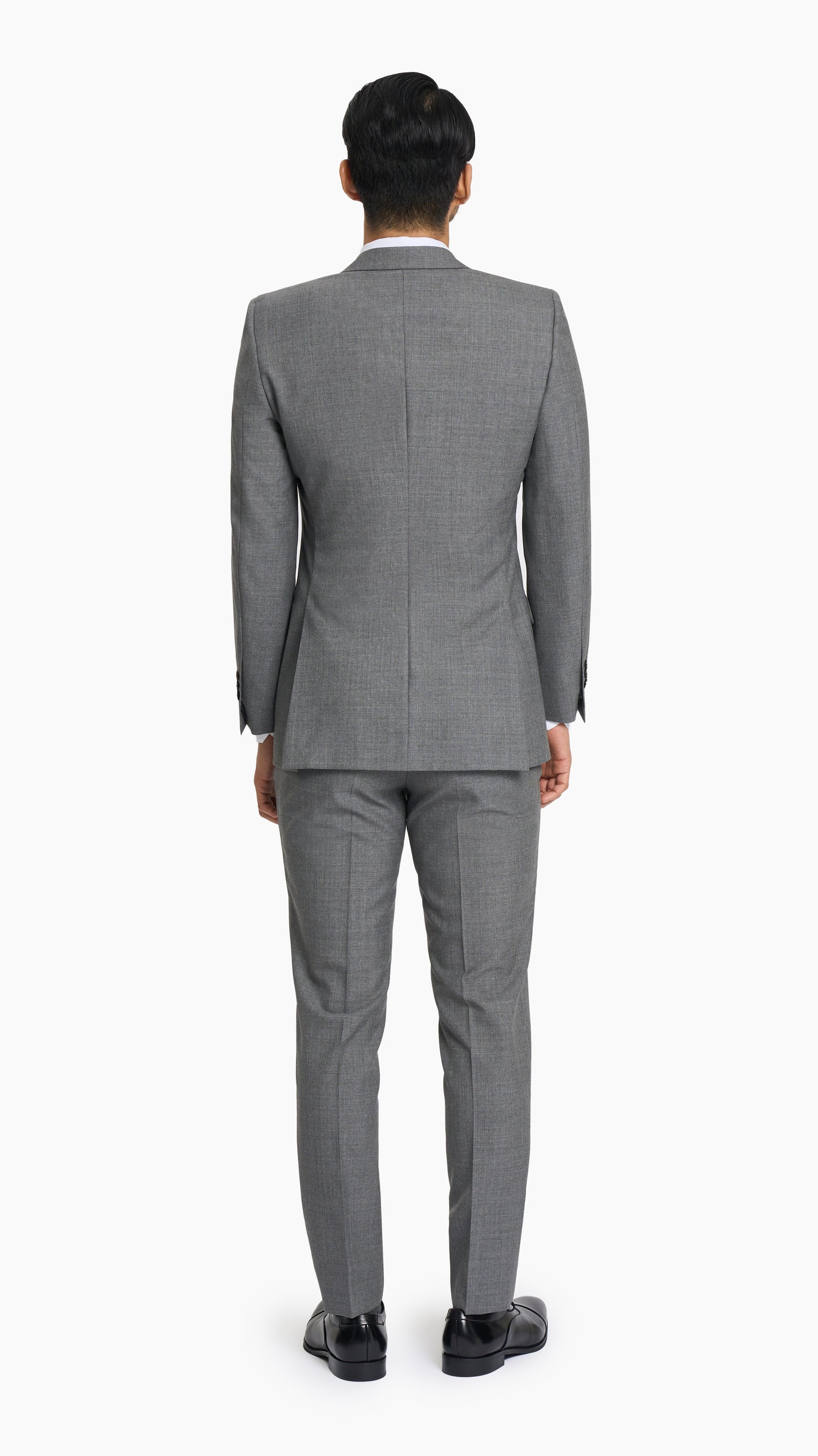 Scabal Cool Grey Plain Weave Custom Suit