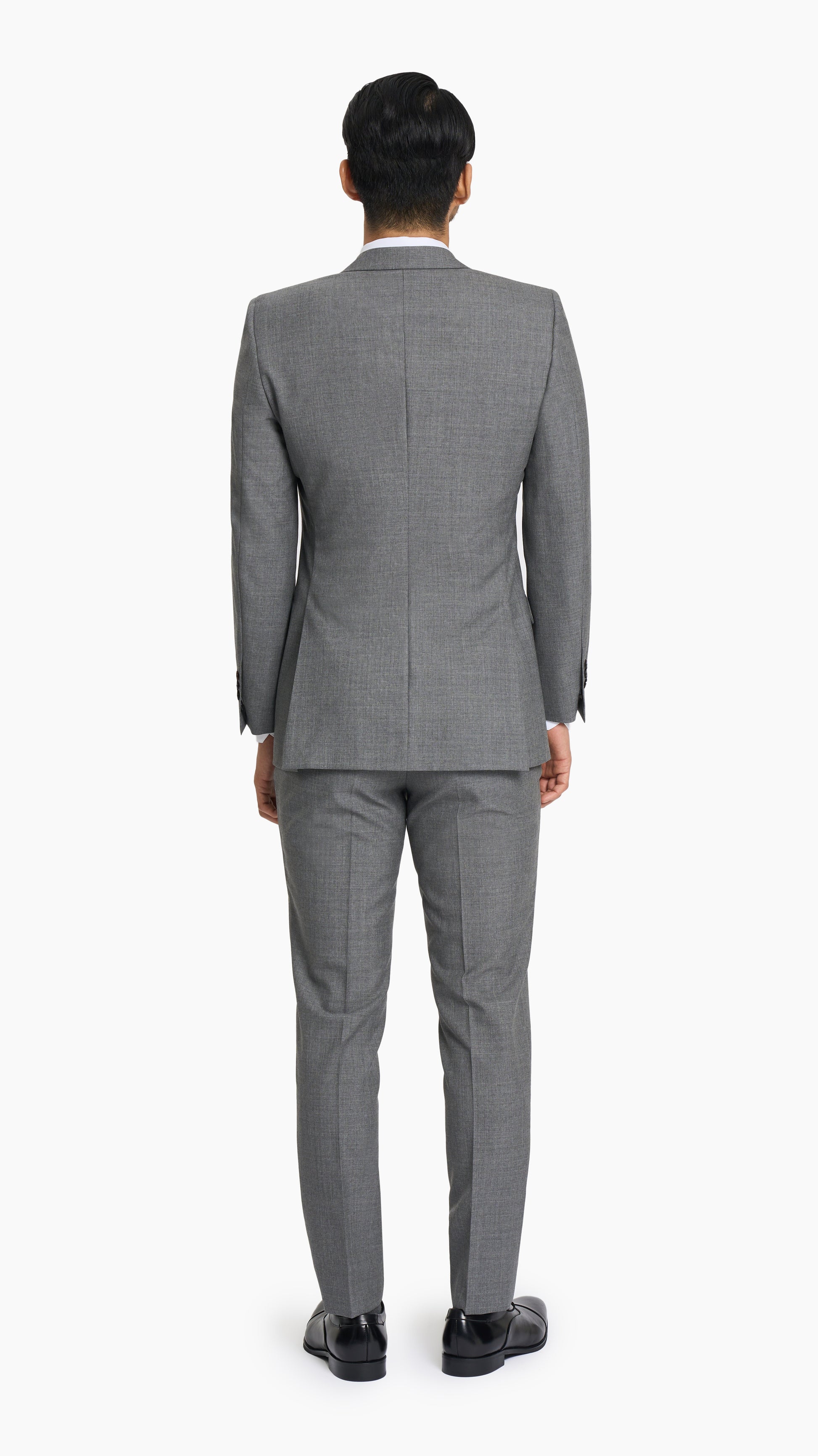 Scabal Cool Grey Plain Weave Custom Suit