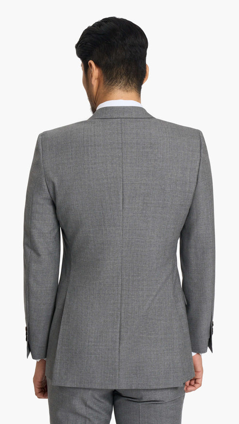 Scabal Cool Grey Plain Weave Custom Suit