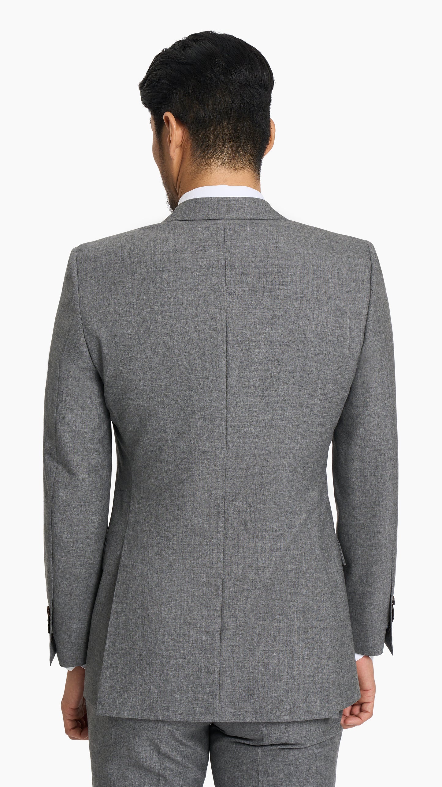 Scabal Cool Grey Plain Weave Custom Suit