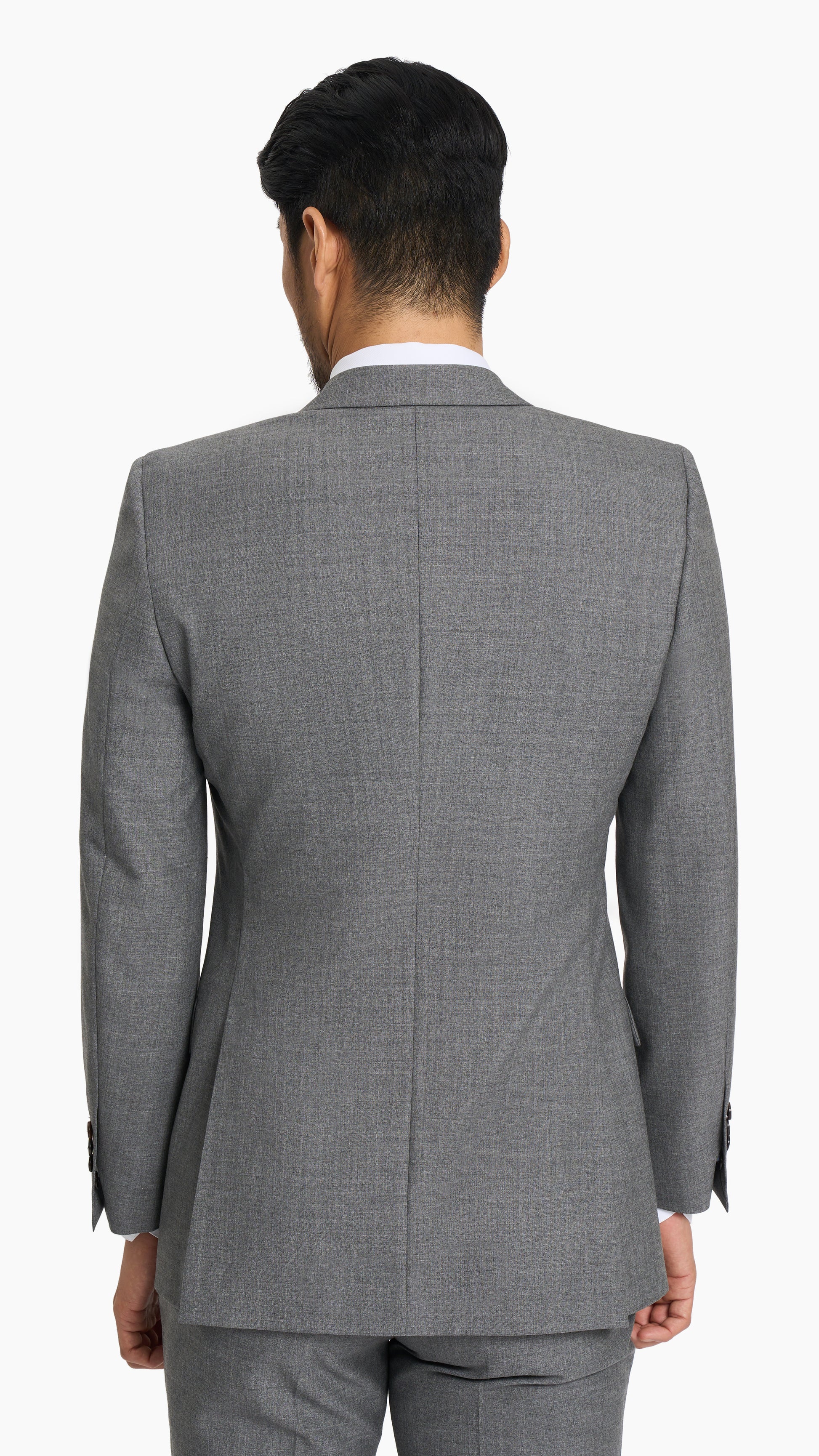 Scabal Cool Grey Plain Weave Custom Suit