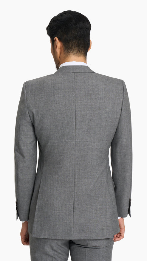 Scabal Cool Grey Plain Weave Custom Suit