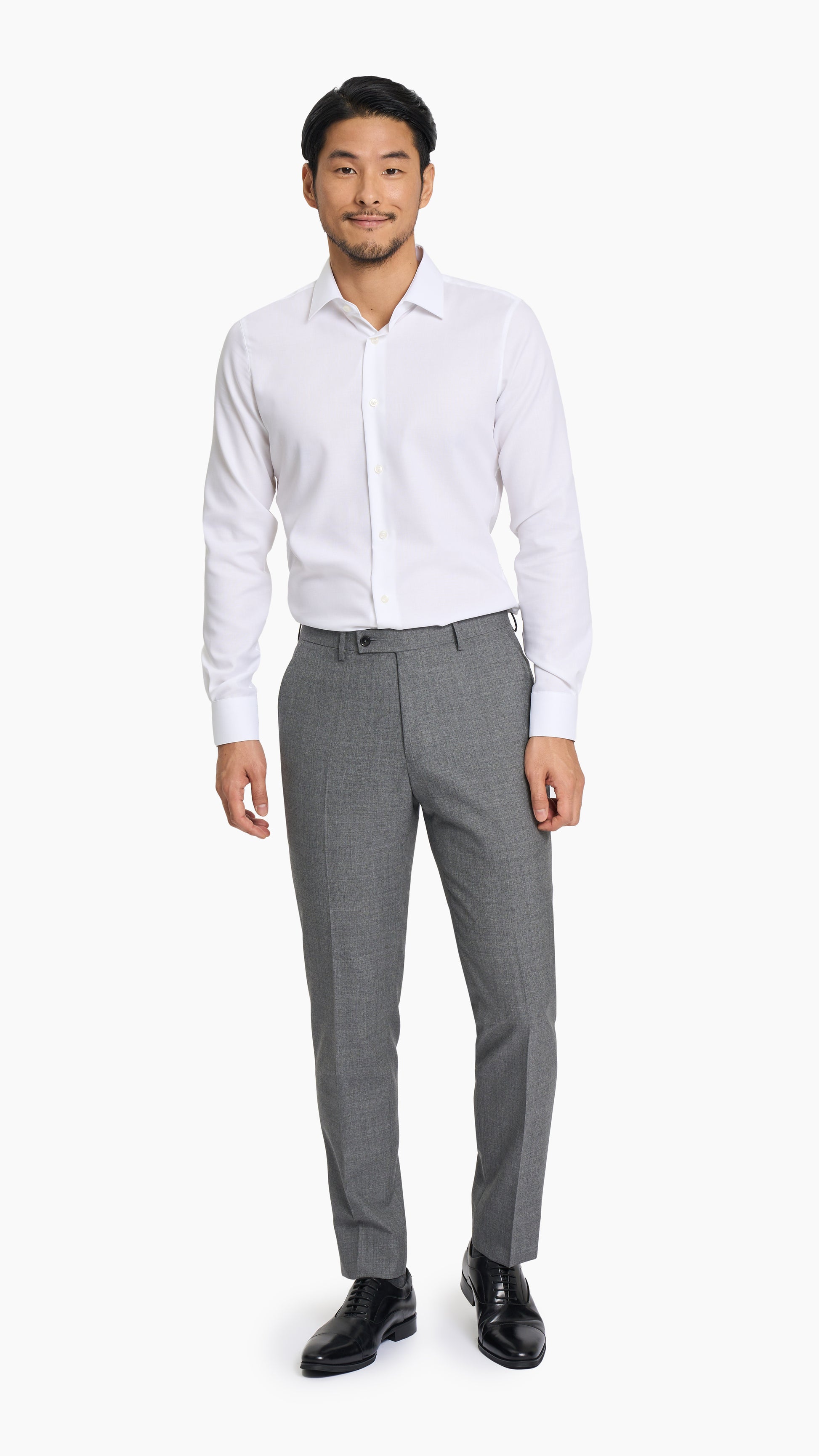Scabal Cool Grey Plain Weave Custom Suit