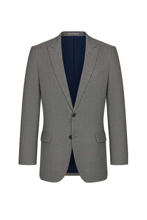 Scabal Cool Grey Plain Weave Custom Suit