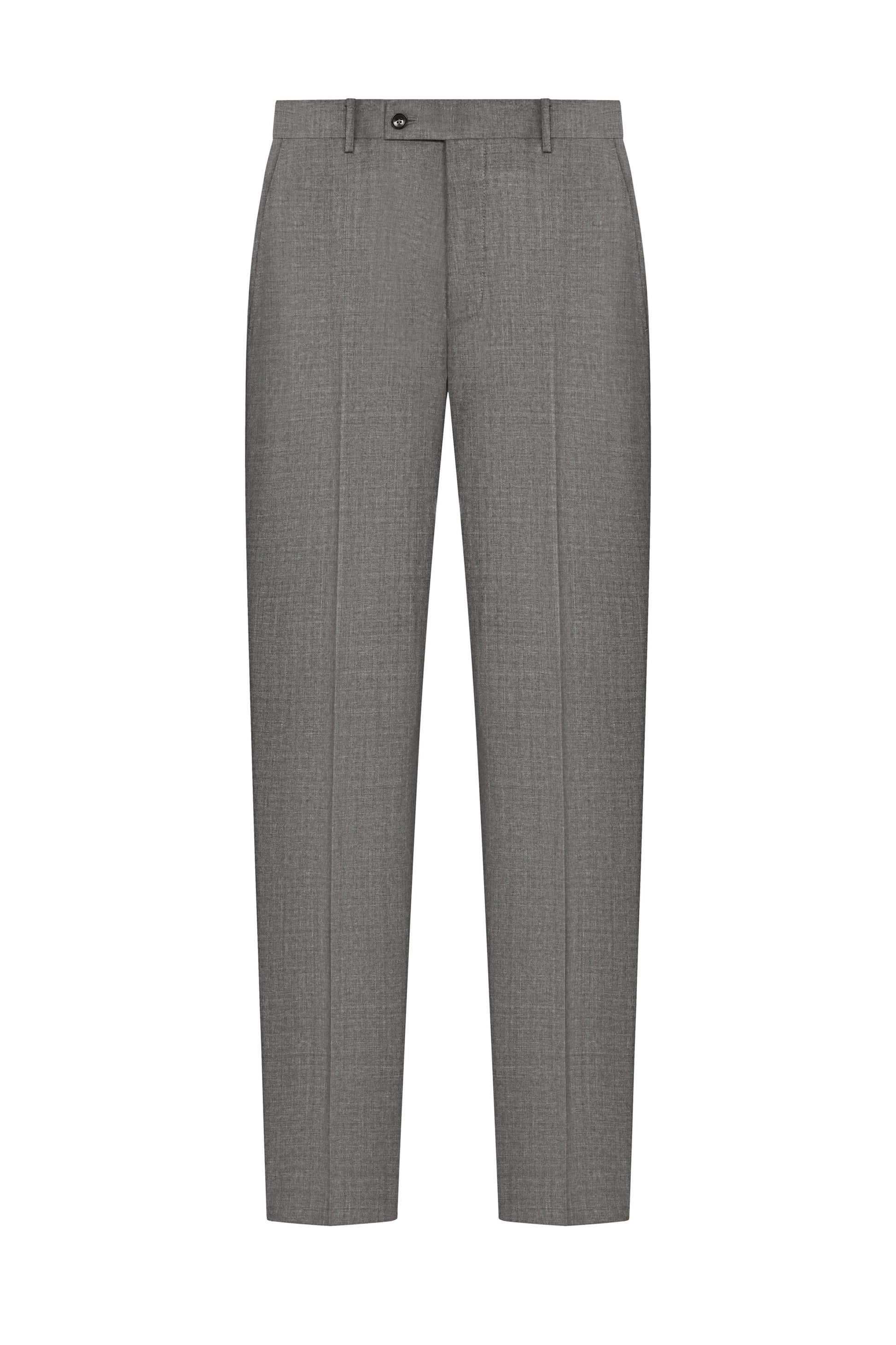 Scabal Cool Grey Plain Weave Custom Suit