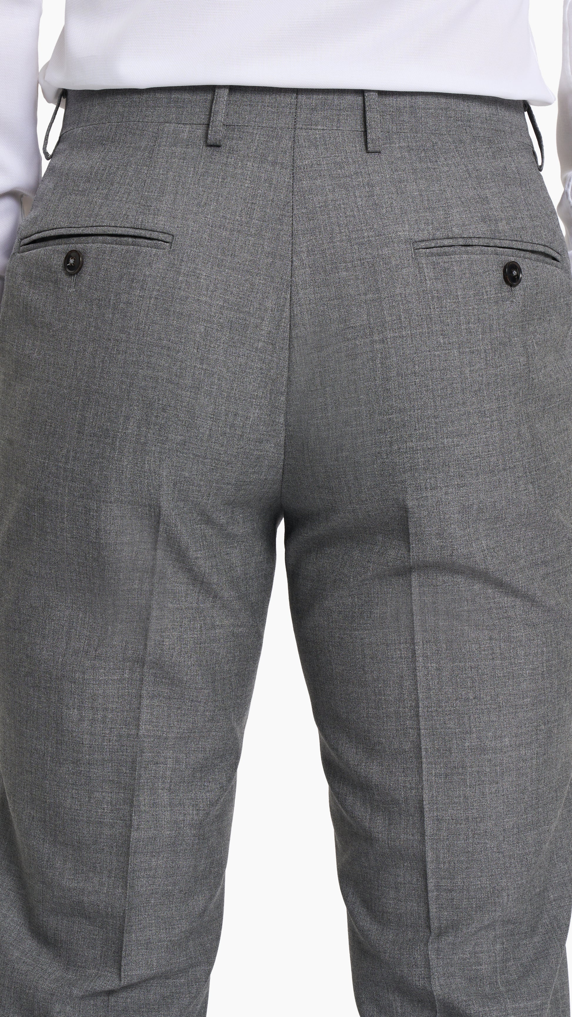 Cool Grey Plain Weave Trouser
