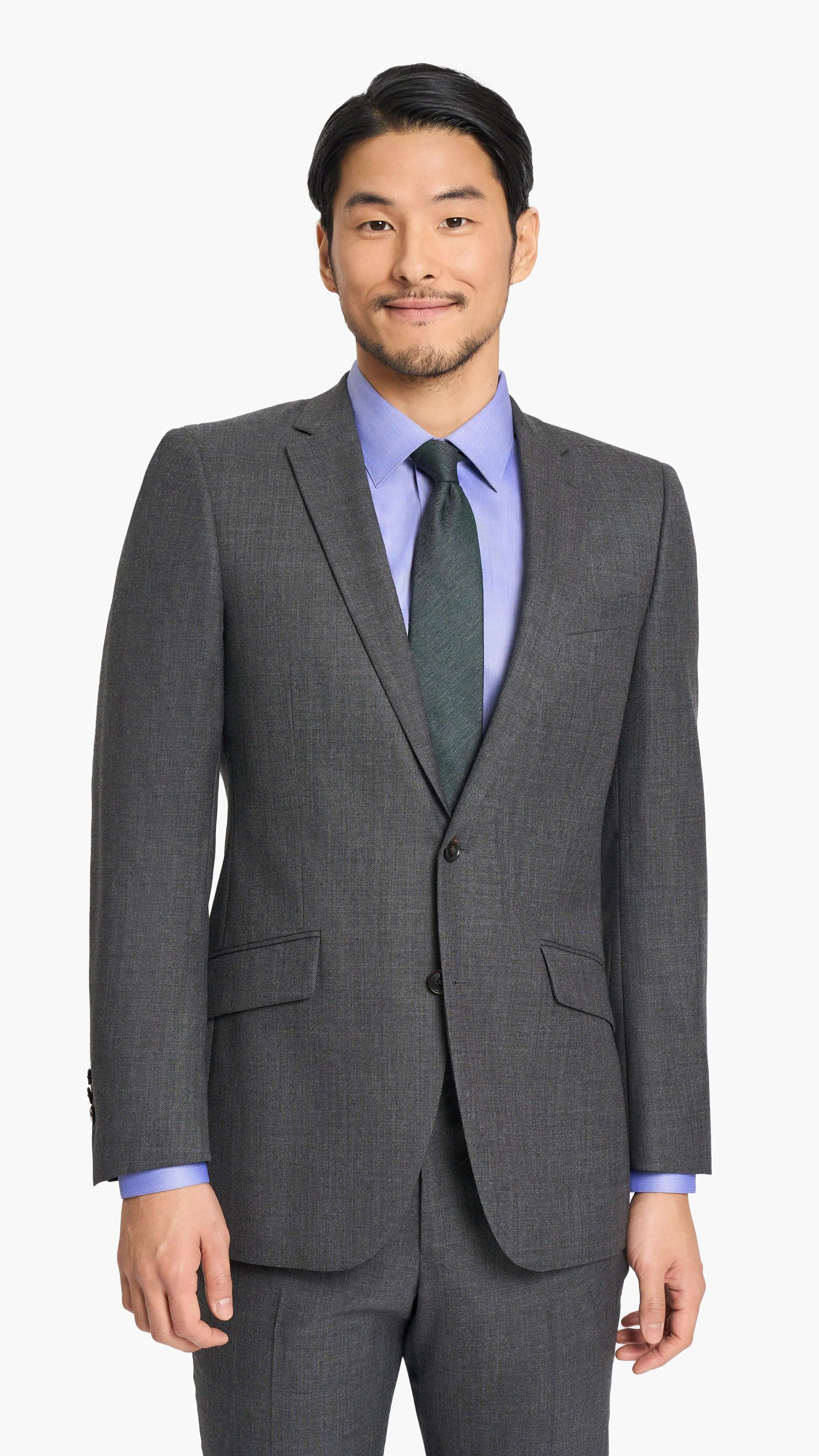Holland & Sherry Shadow Grey Sharkskin Custom Suit