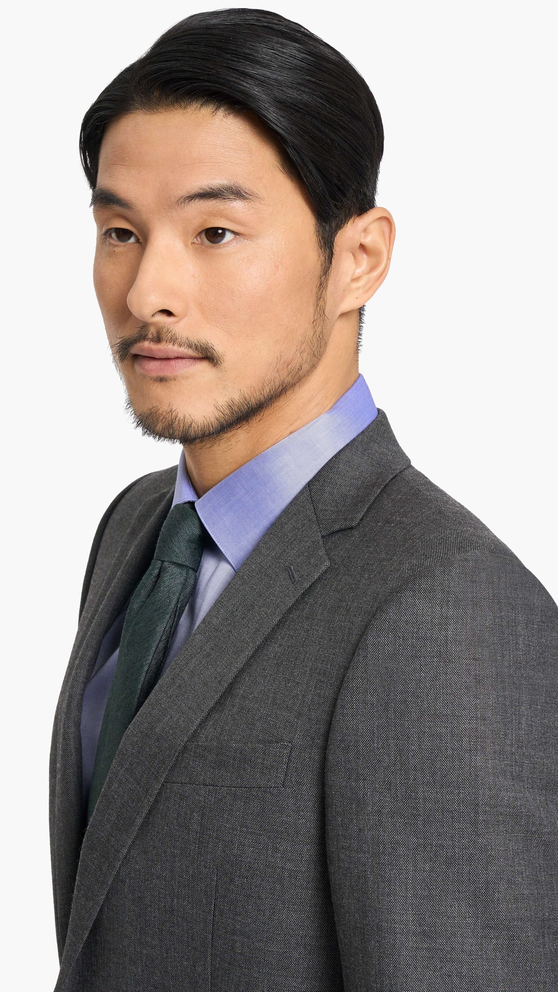 Holland & Sherry Shadow Grey Sharkskin Custom Suit