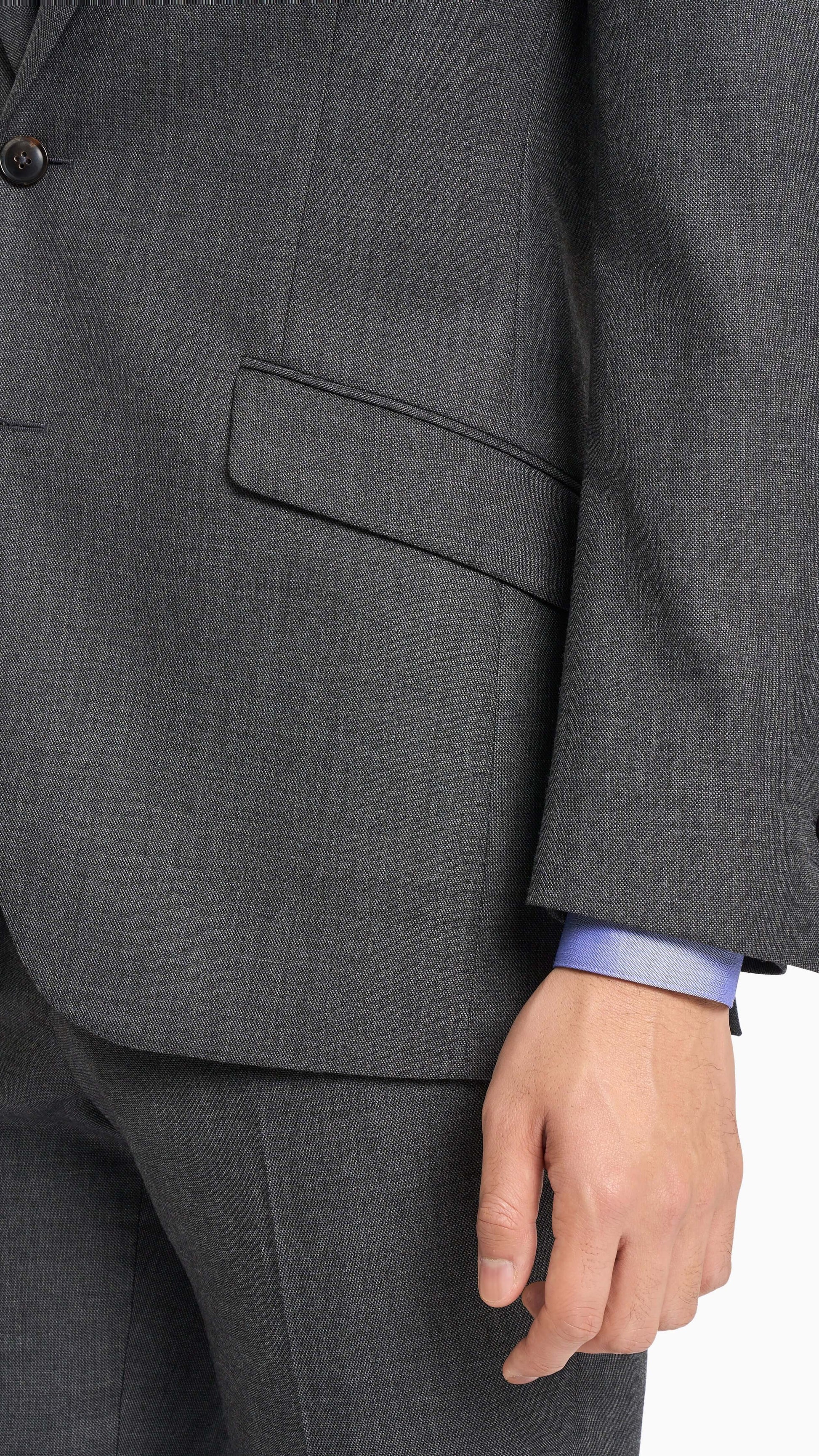 Holland & Sherry Shadow Grey Sharkskin Custom Suit