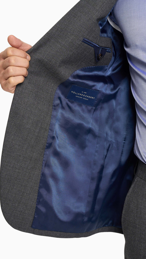 Holland & Sherry Shadow Grey Sharkskin Custom Suit