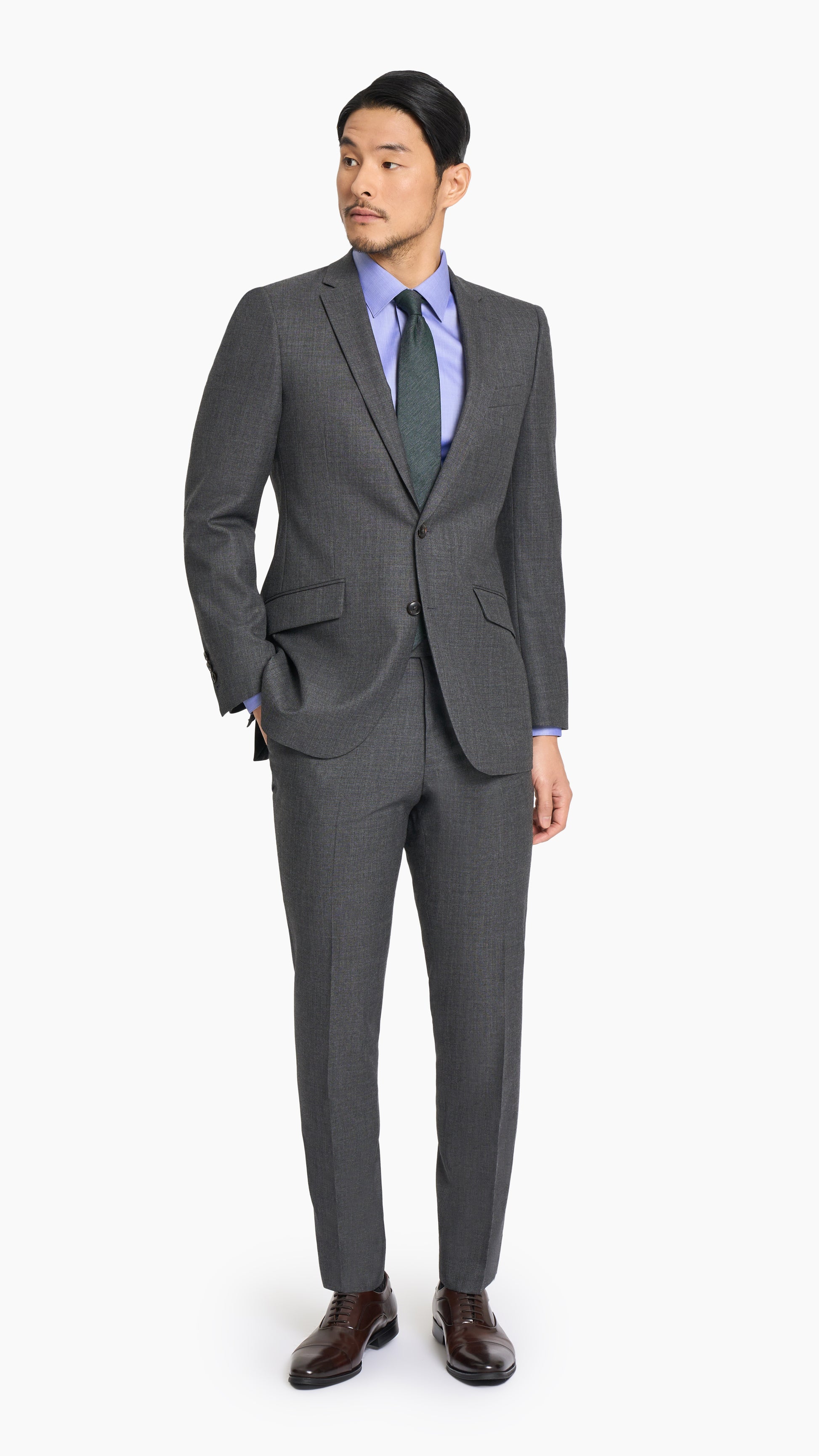 Shadow Grey Sharkskin Trouser