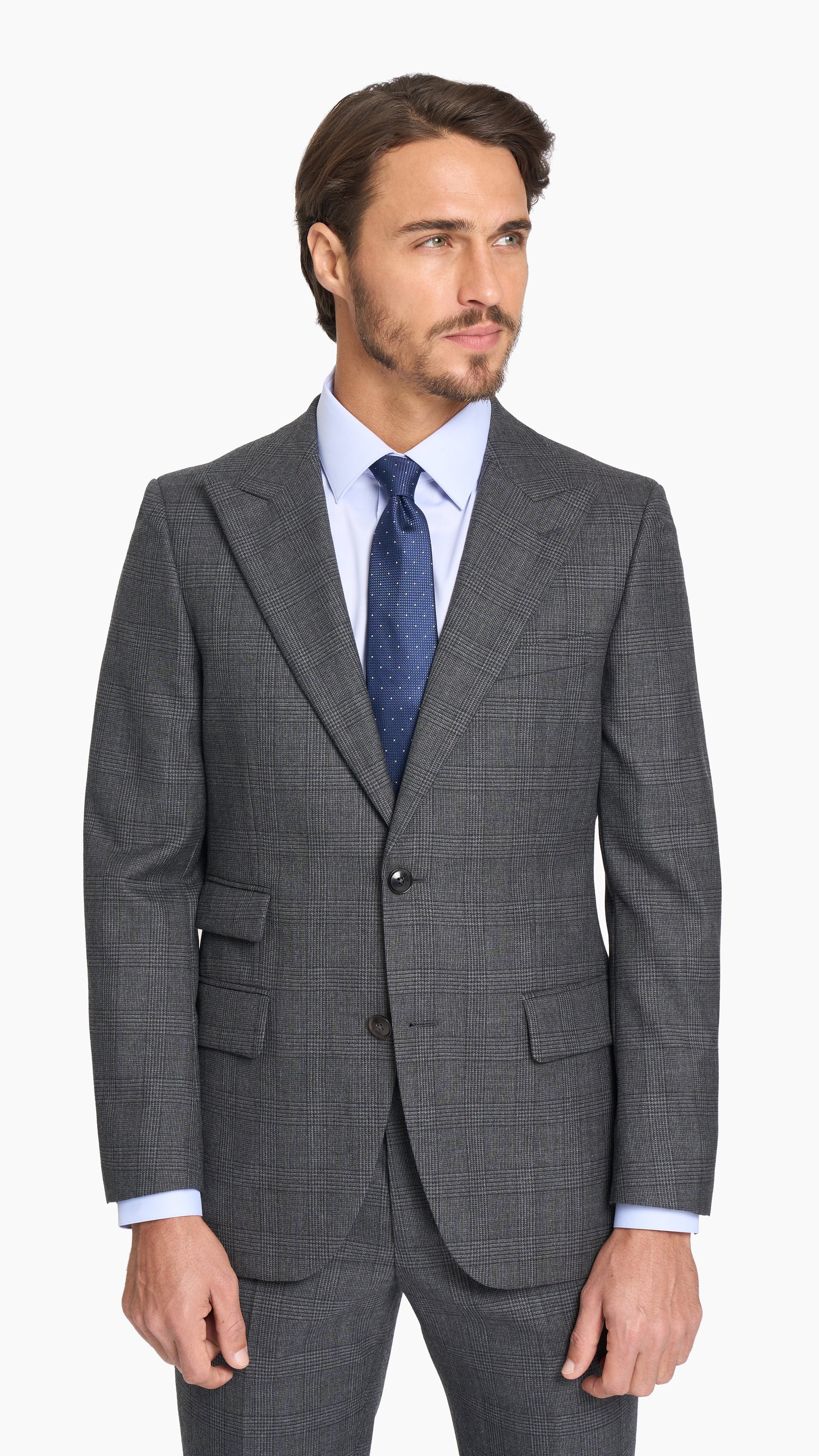 Charcoal Grey Prince of Wales Suit