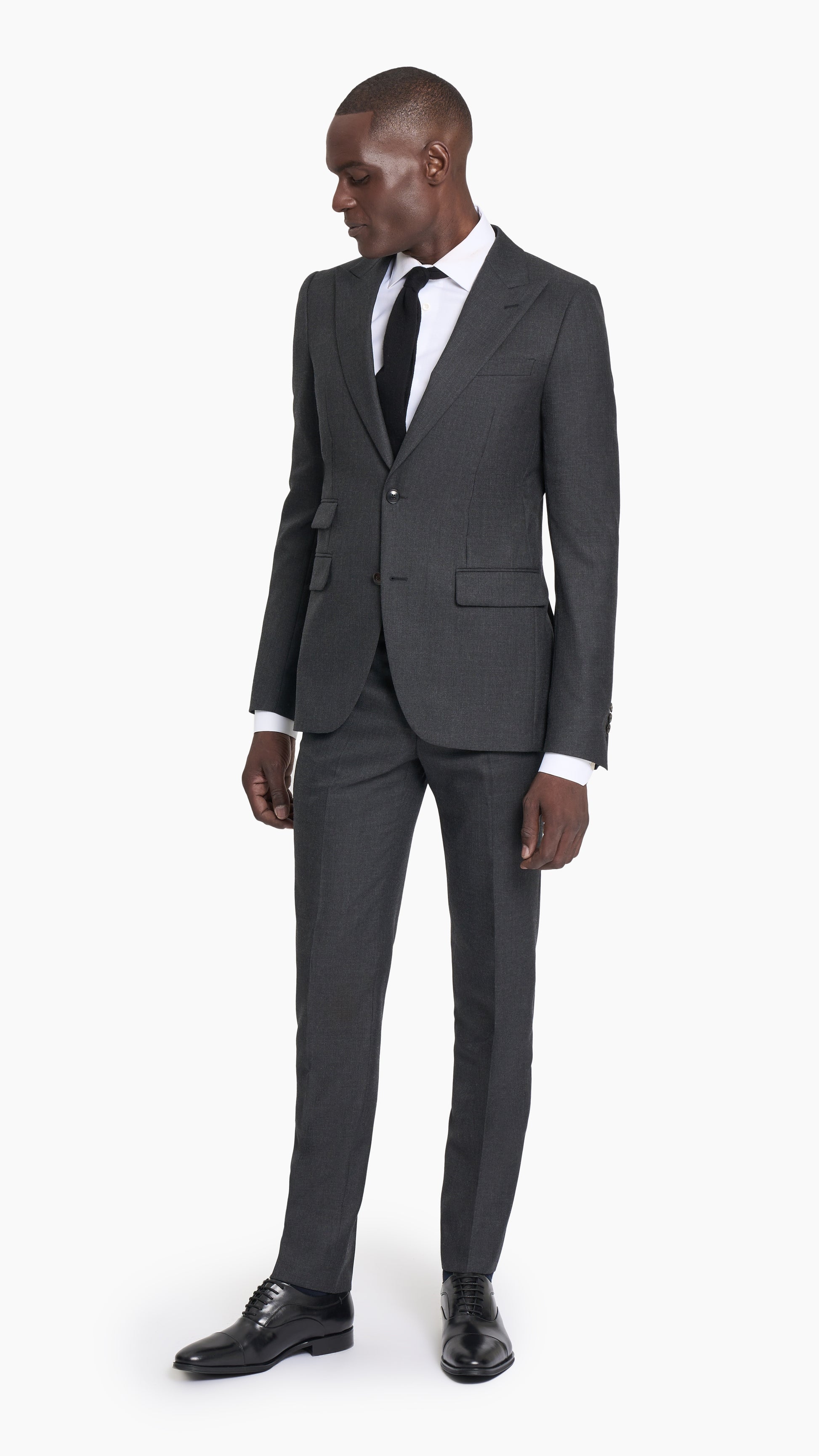 Charcoal Grey Twill Suit