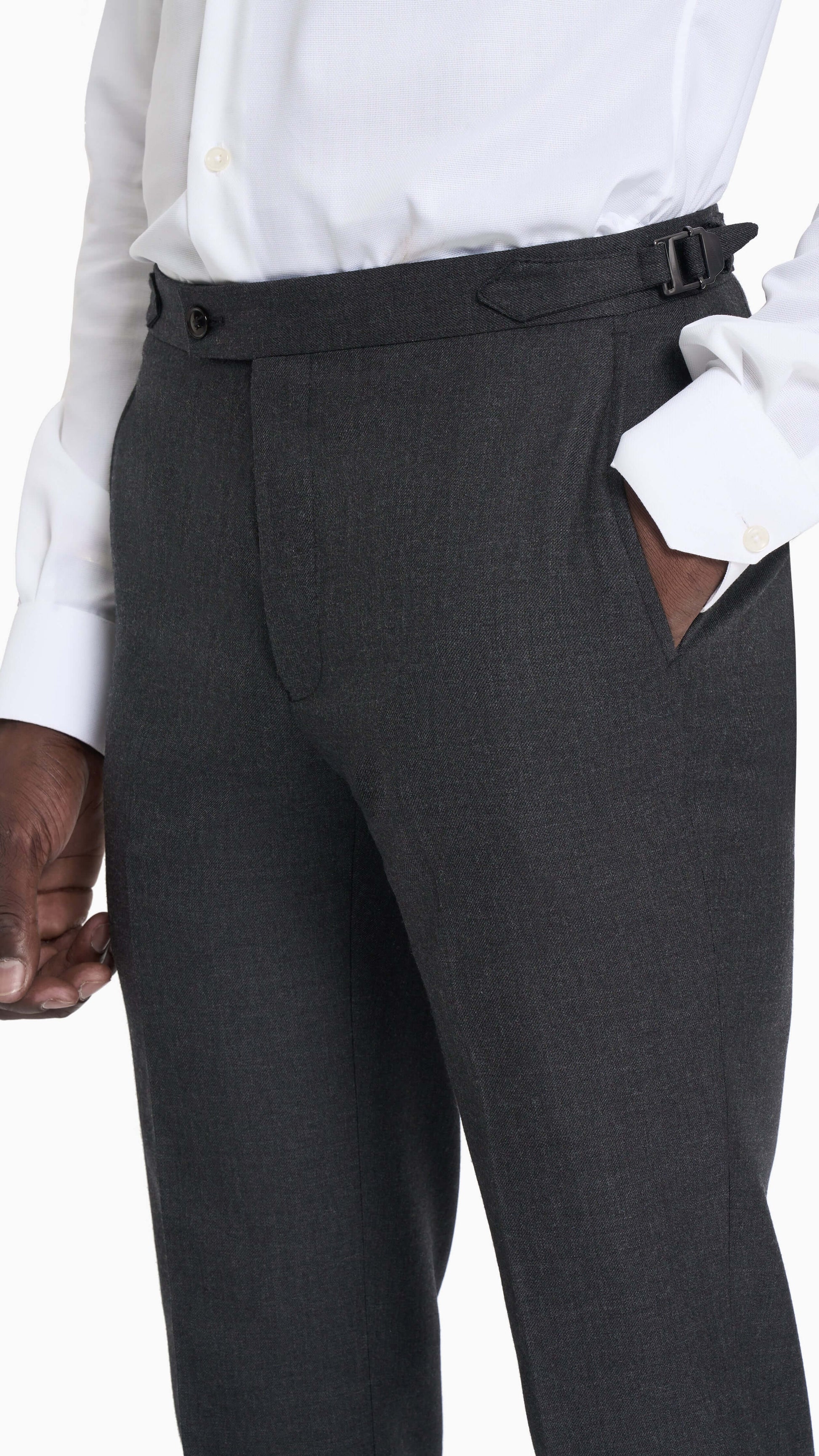 Holland & Sherry Charcoal Grey Twill Custom Suit