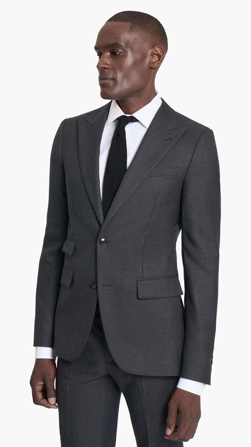 Holland & Sherry Charcoal Grey Twill Custom Suit