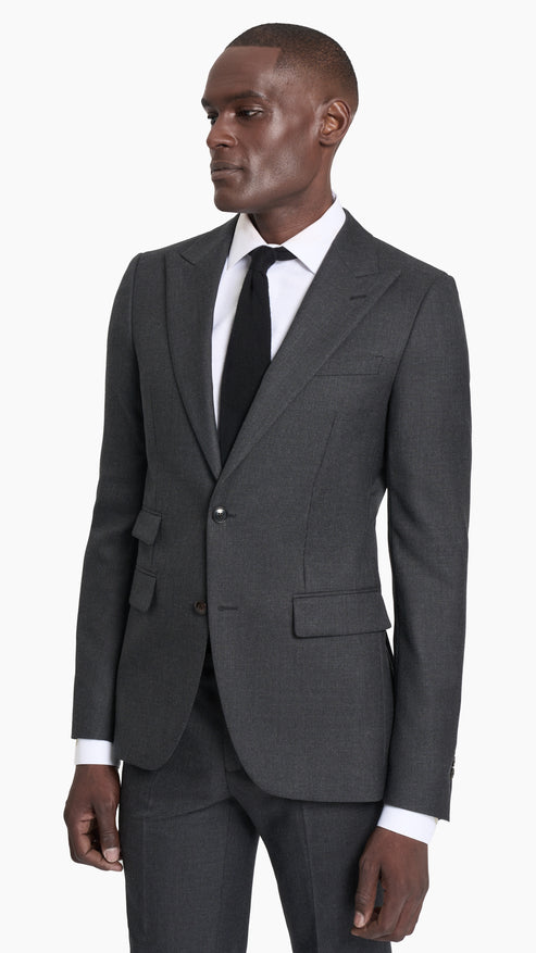 Charcoal Grey Twill Suit