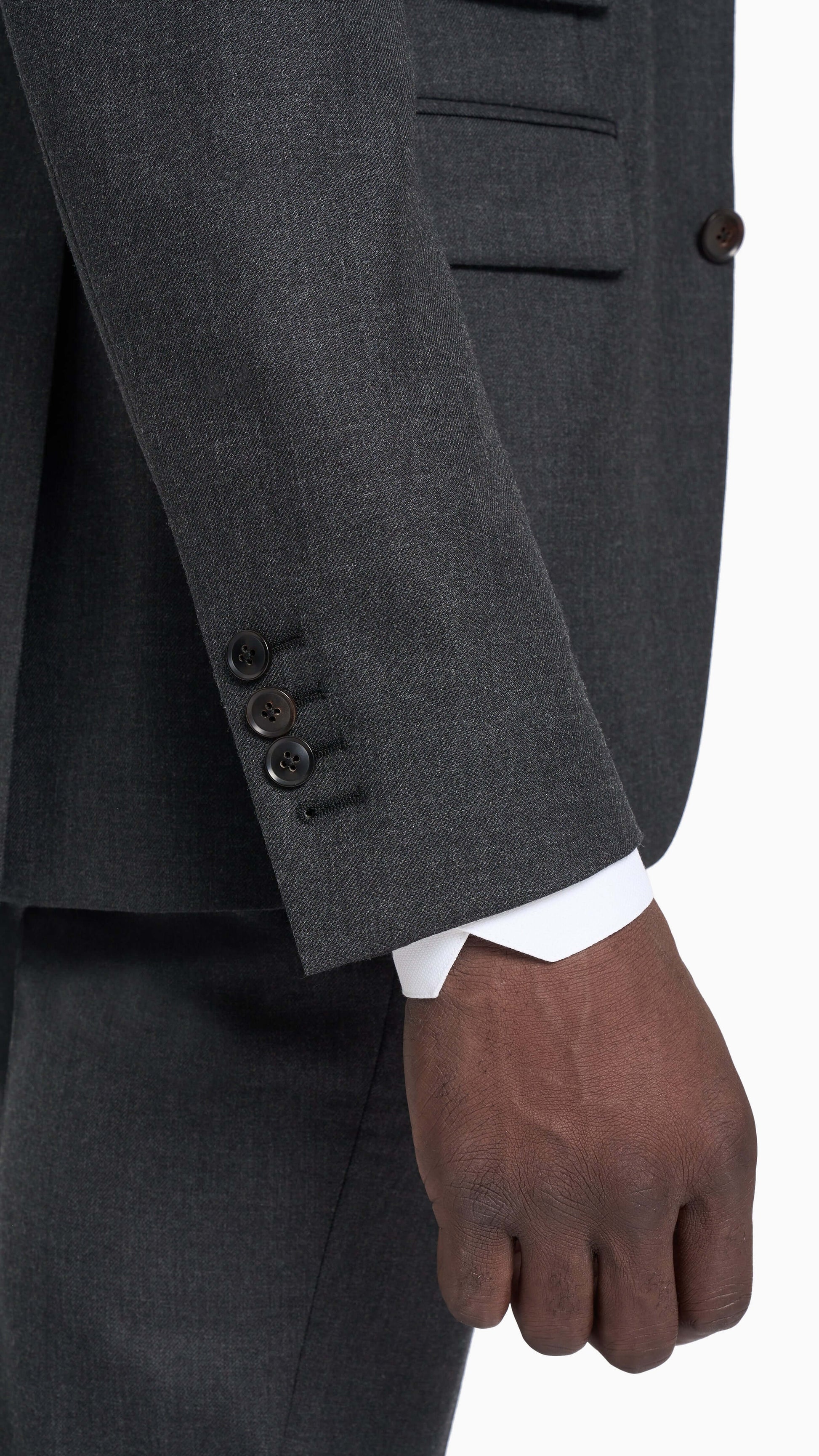 Holland & Sherry Charcoal Grey Twill Custom Suit