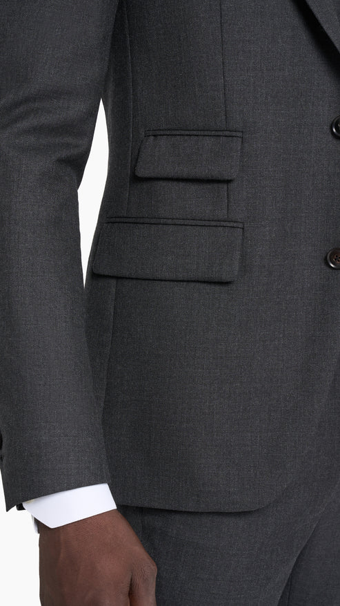 Charcoal Grey Twill Suit