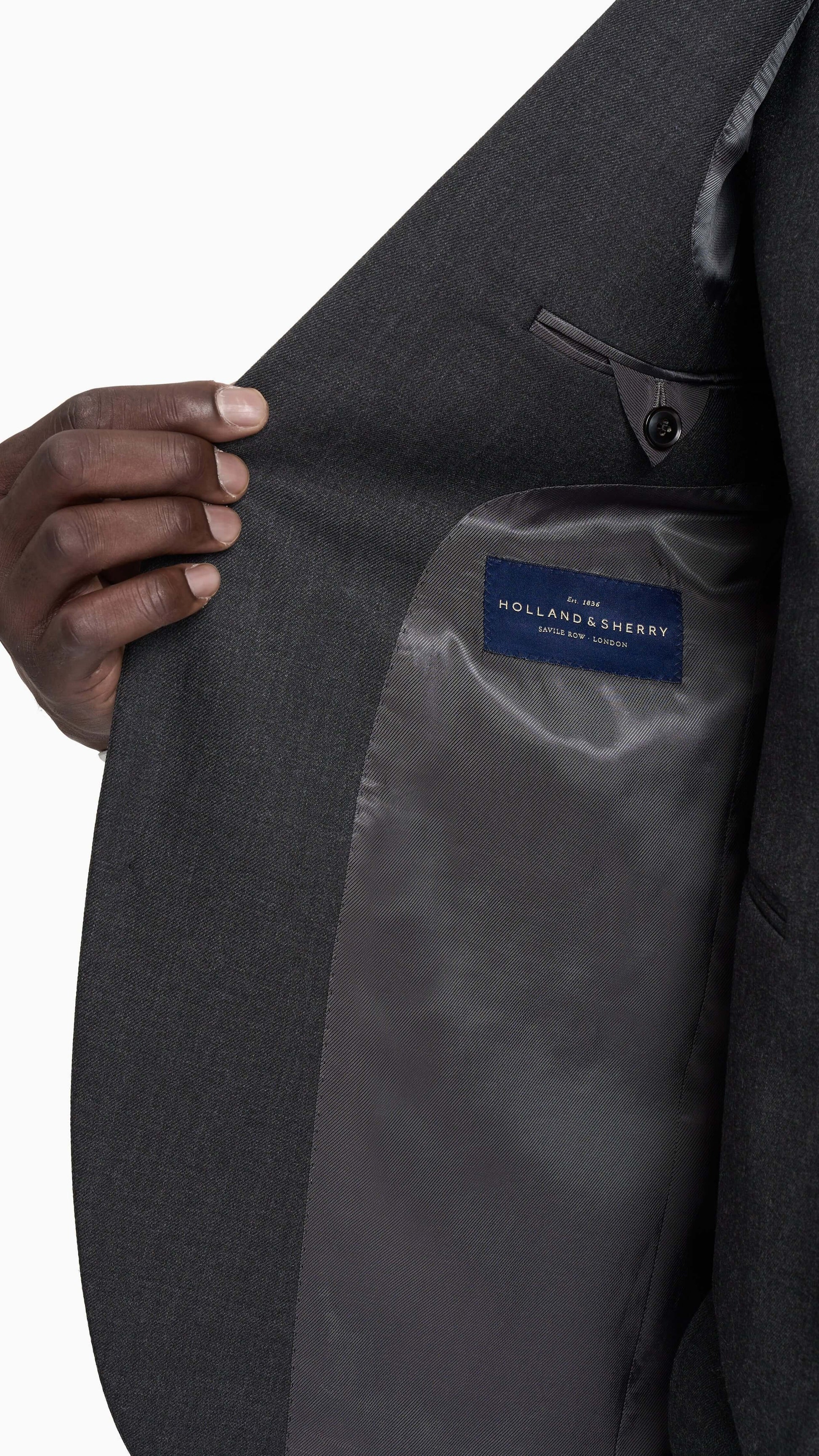 Holland & Sherry Charcoal Grey Twill Custom Suit
