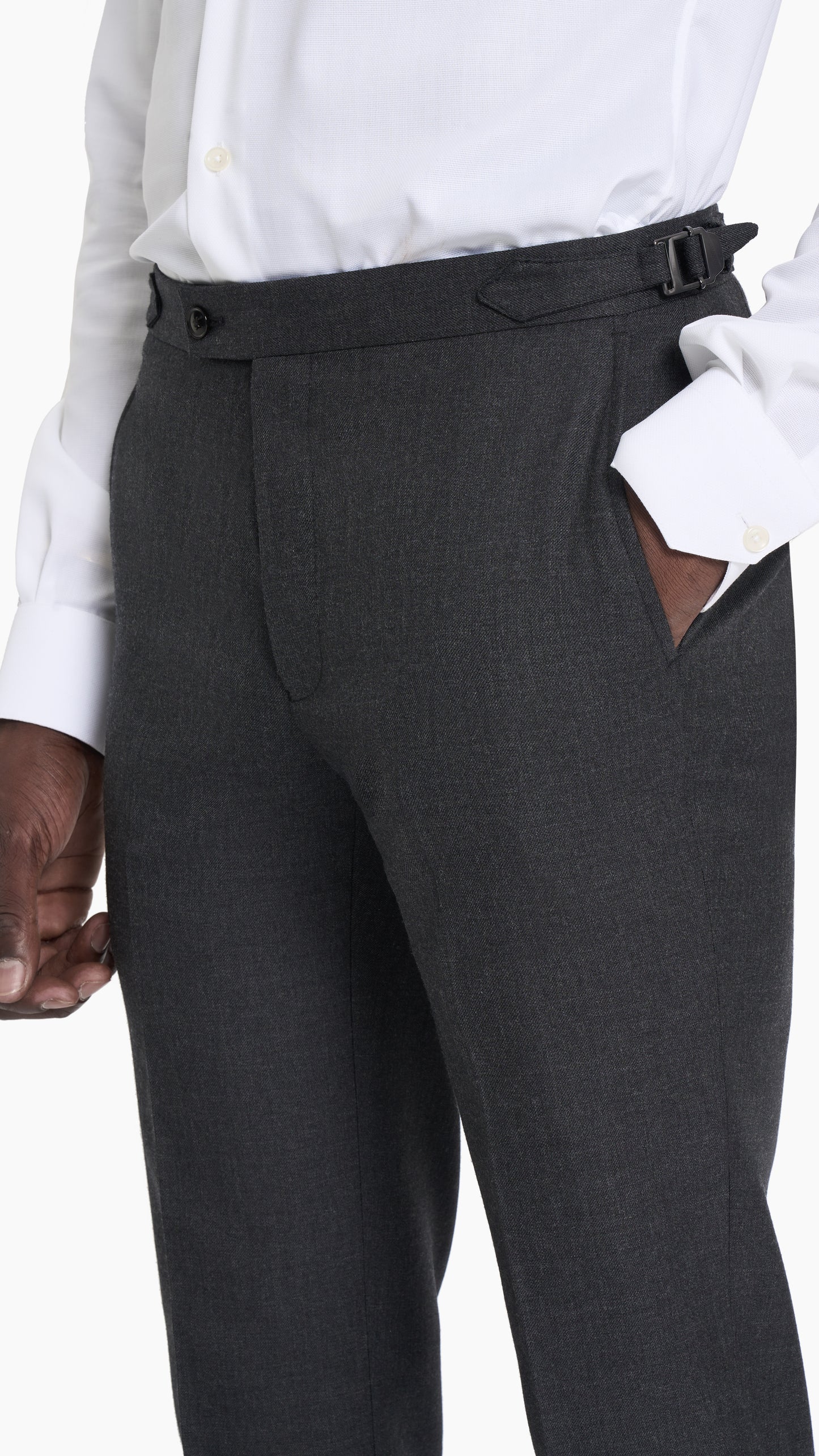 Charcoal Grey Twill Trouser