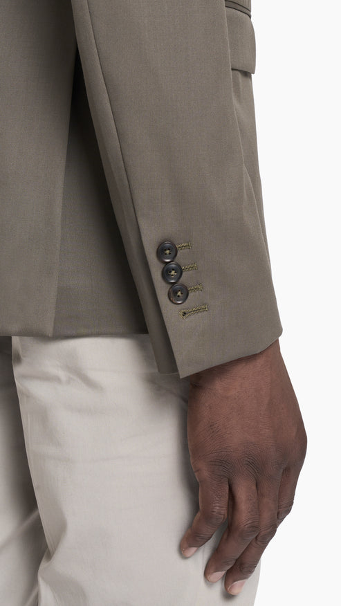 Scabal Olive Prunelle Custom Jacket