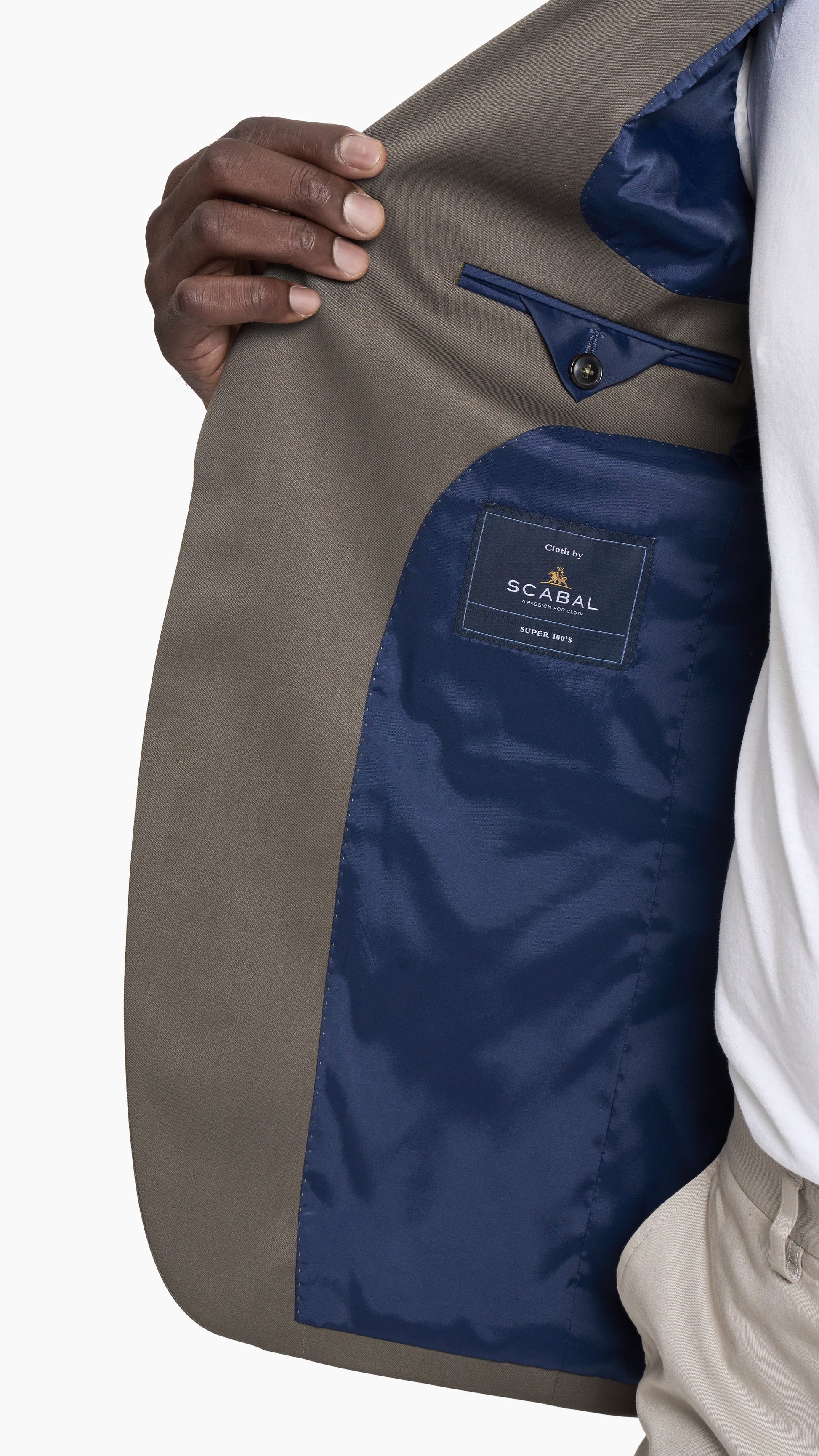 Scabal Olive Prunelle Custom Jacket