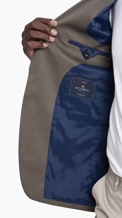 Scabal Olive Prunelle Custom Jacket