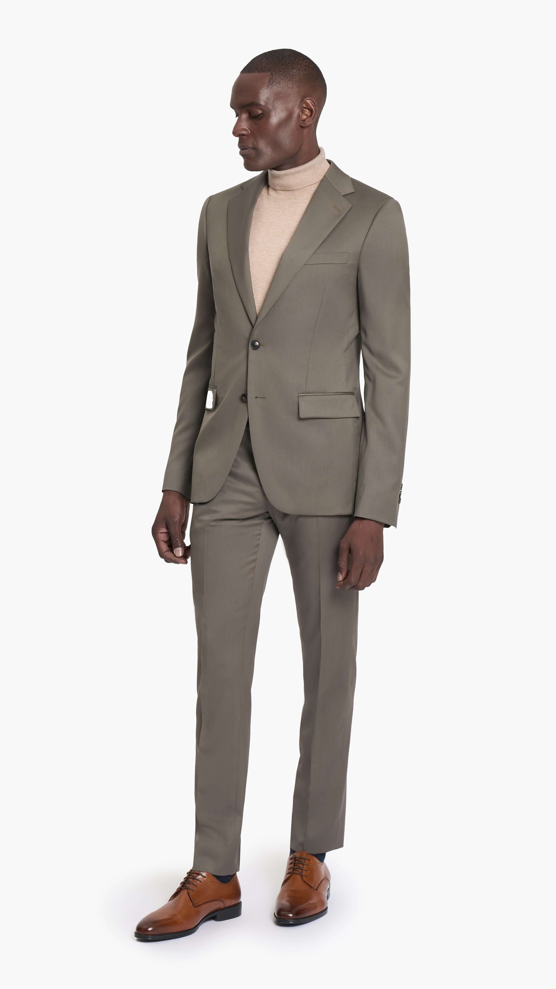 Scabal Olive Prunelle Custom Suit