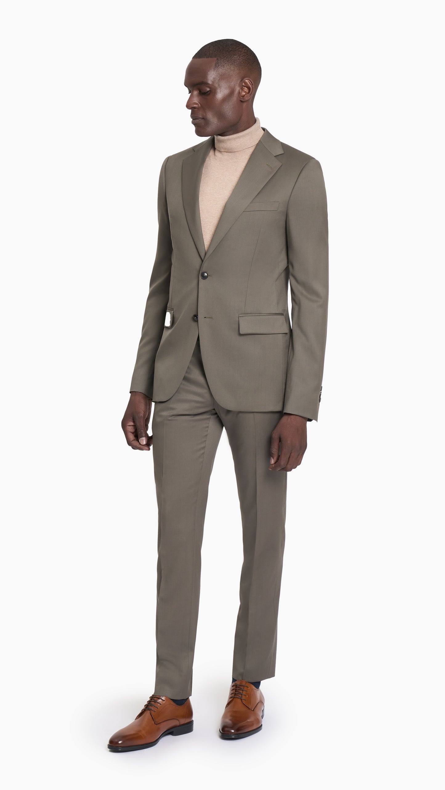 Scabal Olive Prunelle Custom Suit